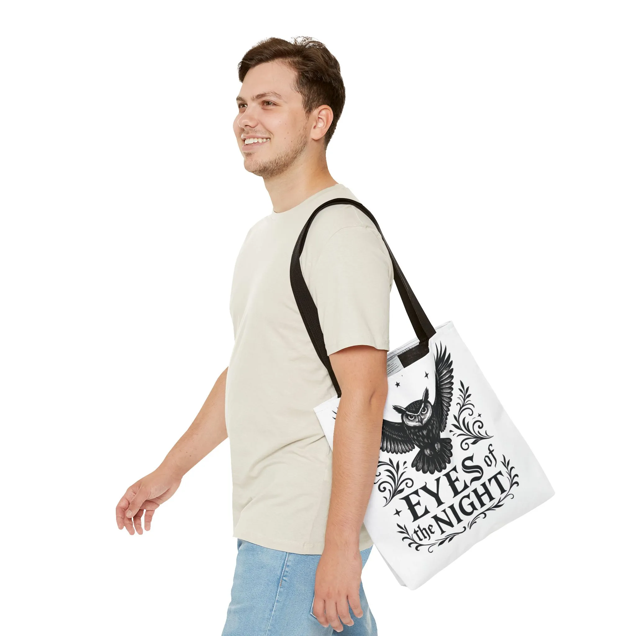 Eyes of the Night Owl Tote Bag, Artsy Shopping Bag, Eco-Friendly Carryall, Unique Gift for Animal Lovers, Halloween Decor, Beach Tote - Image 13