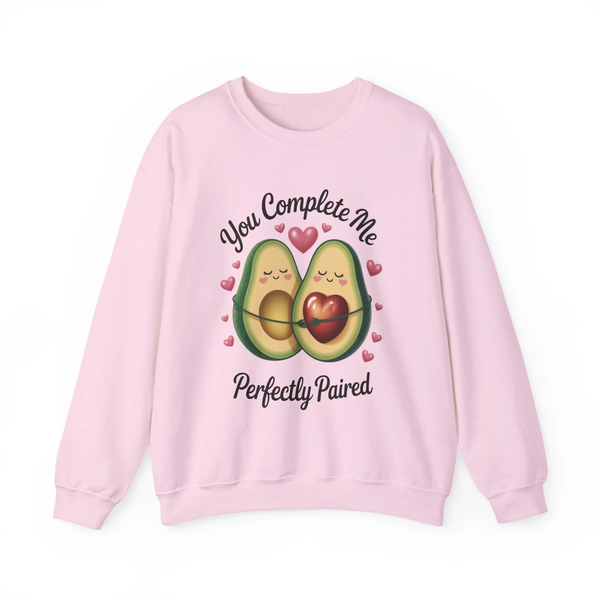 Cute Avocado Love Crewneck Sweatshirt, Sweatshirt for Couples, Perfect Gift for Valentines Day, Cozy Apparel, Avocado Lover Gift - Image 2