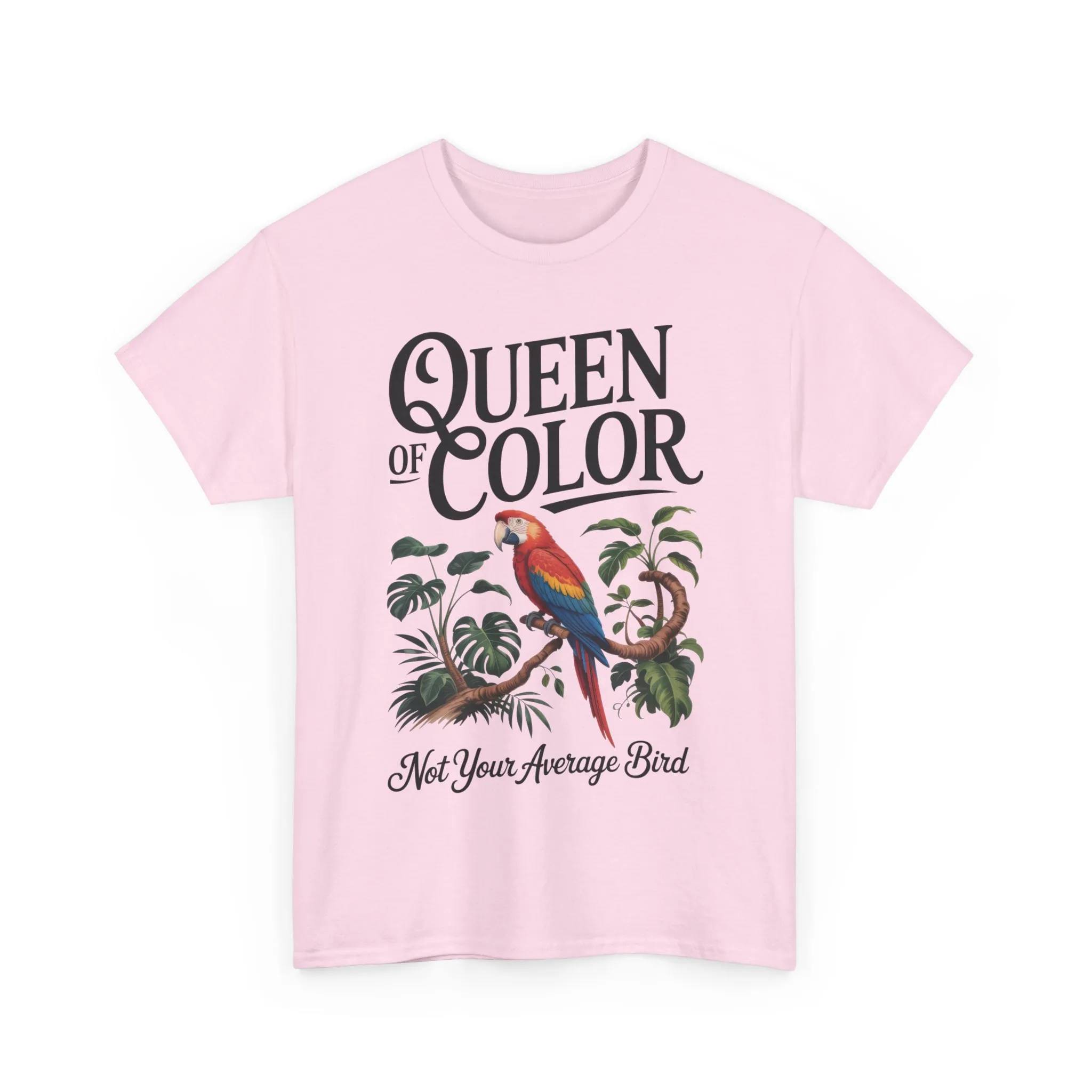 Colorful Queen Womens Tee, Fun Graphic T-Shirt, Casual Wear, Gift for Bird Lovers, Trendy Summer Apparel - Image 22