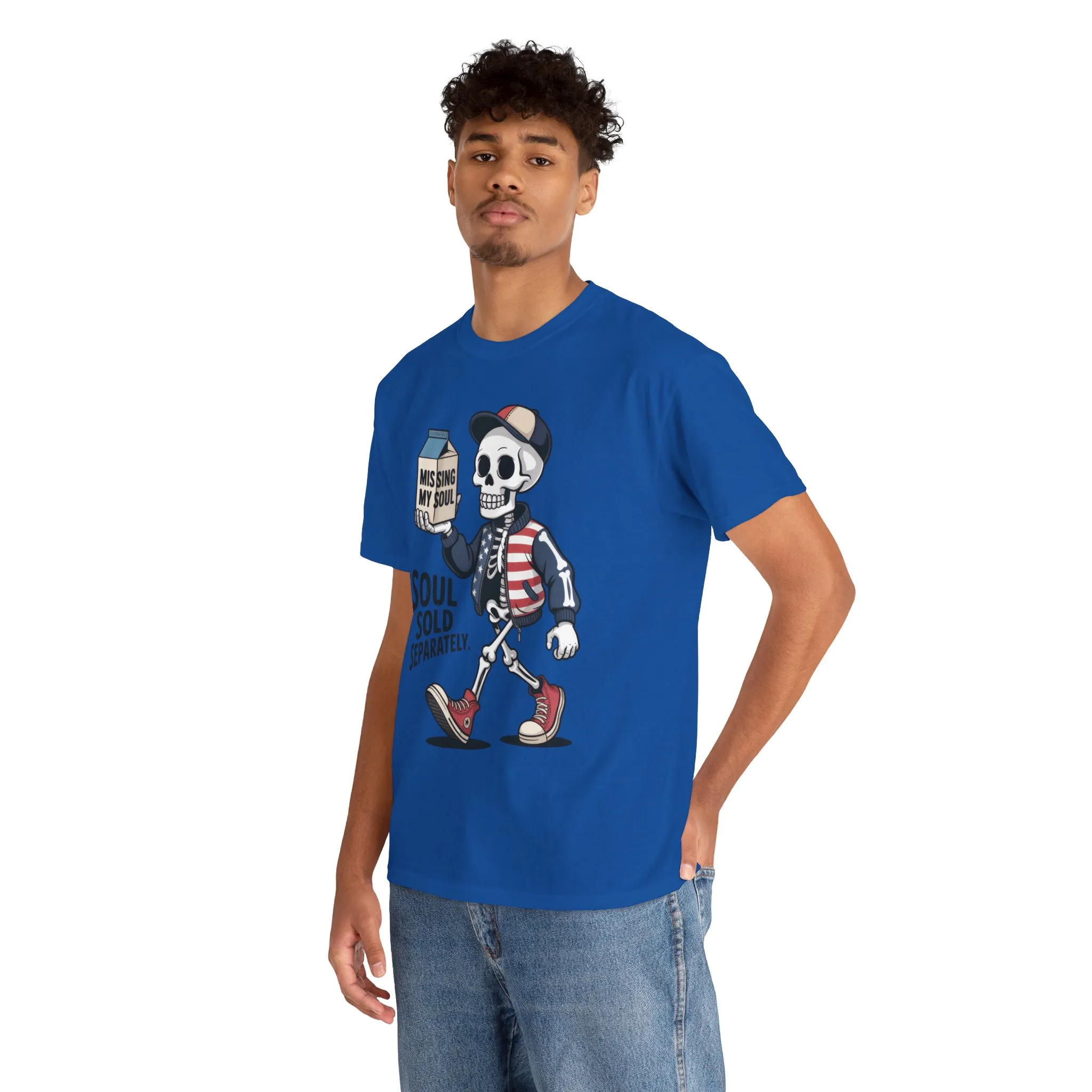 Funny Skeleton T-Shirt Soul Sold Separately Graphic Tee, Missing Soul Cartoon Shirt, Gothic Streetwear, Halloween Gift Tee - Image 27