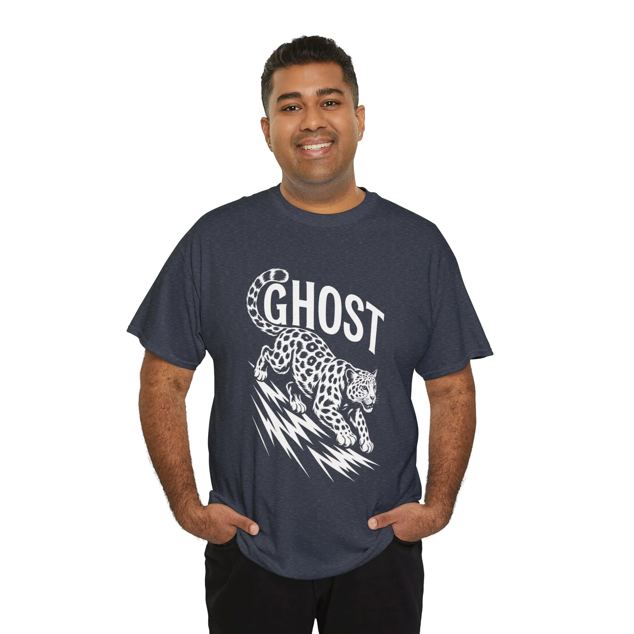 Ghost Leopard Graphic Tee, Mens T-Shirt, Casual Wear, Animal Print Top, Gift for Cat Lovers, Halloween Outfit - Image 36