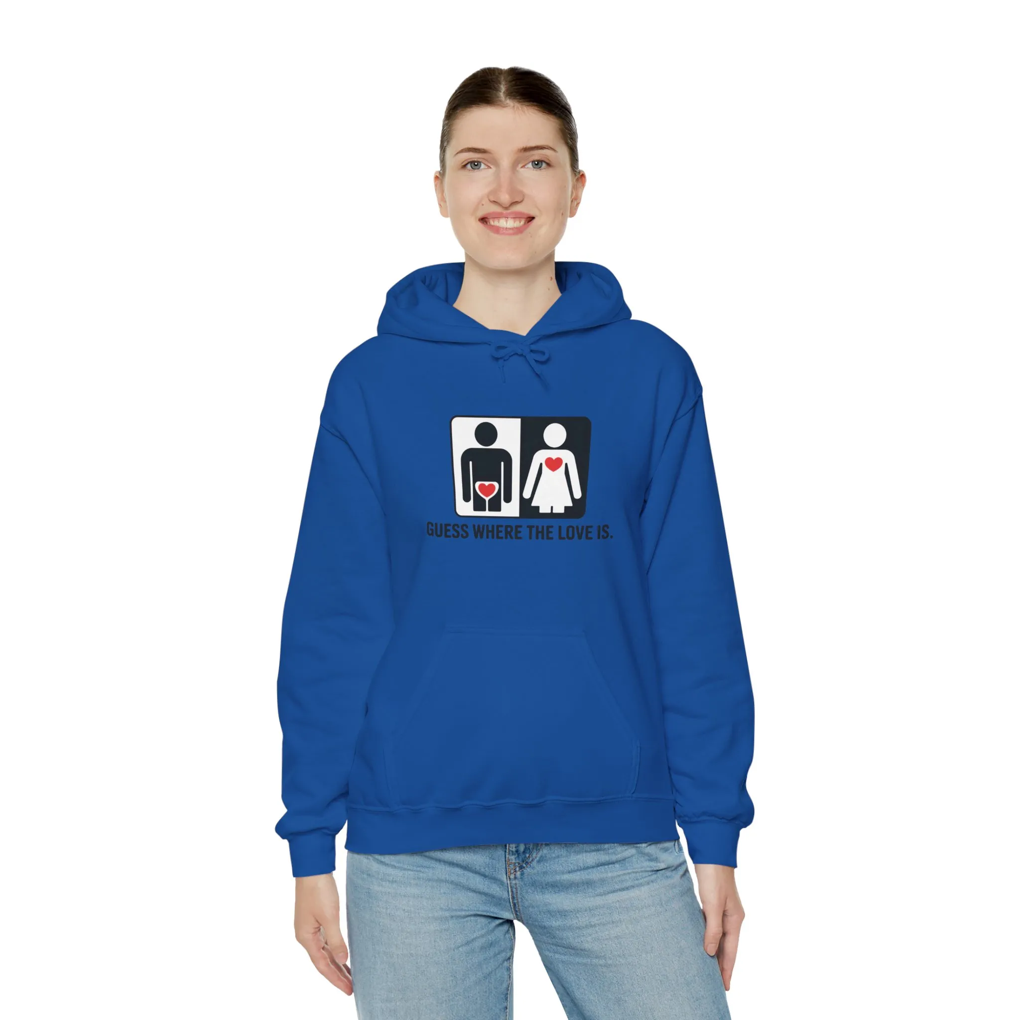 Guess Where the Love Is Hoodie, Cute Couples Hoodie, Valentines Day Gift, Matching Outfits, Witty Relationship Hoodie, Love Joke Graphic - Image 24