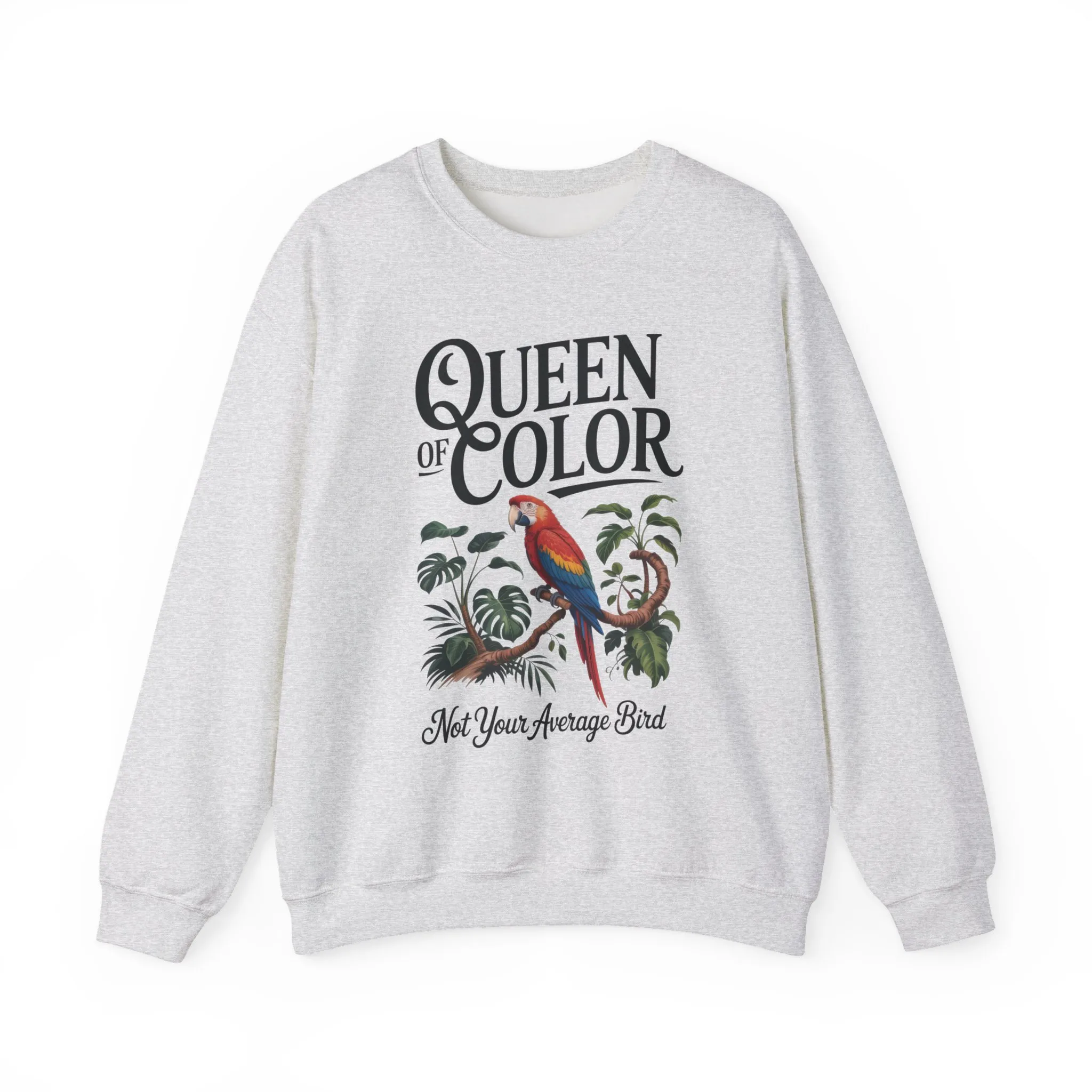 Vibrant Crewneck Womens Sweatshirt, Colorful Apparel, Bird Design, Cozy Layering, Gift for Nature Lovers, Fun Fashion - Image 4