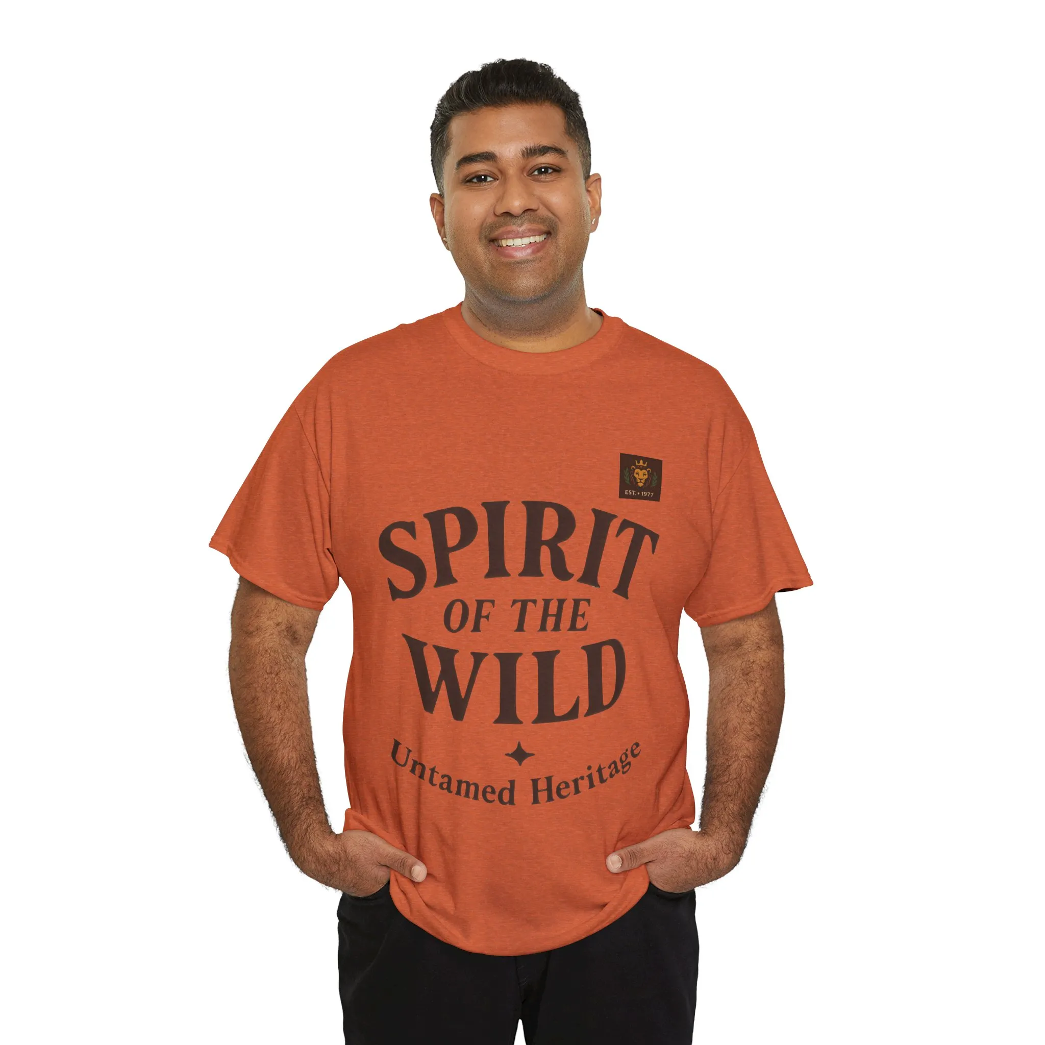 Spirit of the Wild Mens Heavy Cotton Tee, Nature Lover Gift, Outdoor Adventure Shirt, Unisex Tee, Casual Wear, Unique Graphic Apparel - Image 11