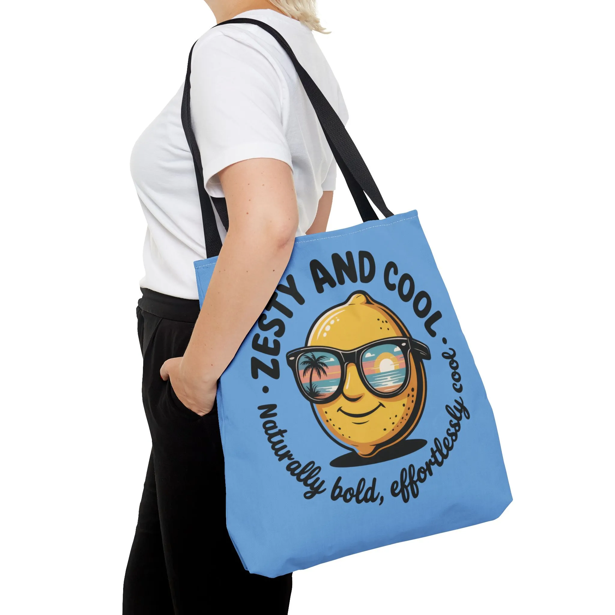 Zesty Lemon Tote Bag - Fun & Bold Carry-All for Everyday Use, Summer, Beach Days, Gifts, Eco-Friendly Shopping, Large Tote Bag - Image 4