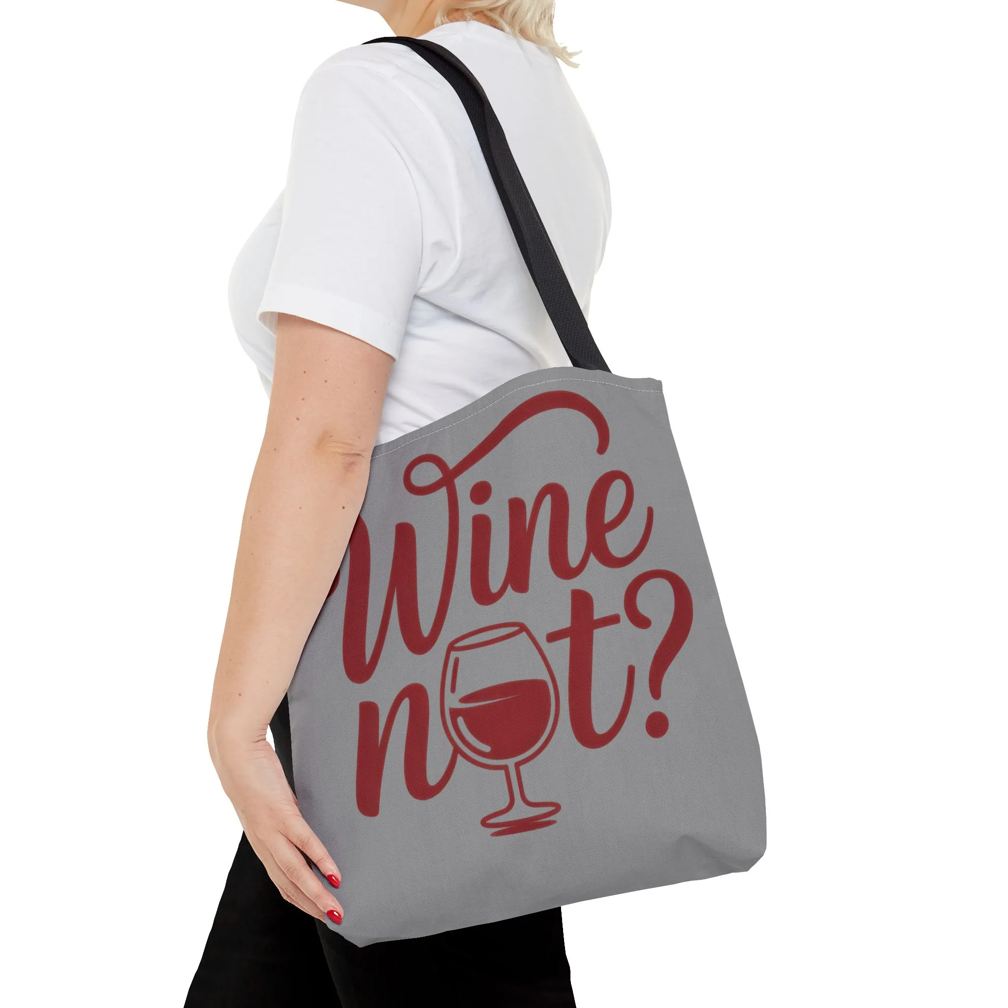Wine Not? Tote Bag - Fun Wine Lover's Accessory for Parties, Gift for Wine Enthusiasts, Perfect for Grocery or Beach Outings, AOP Design - Image 9