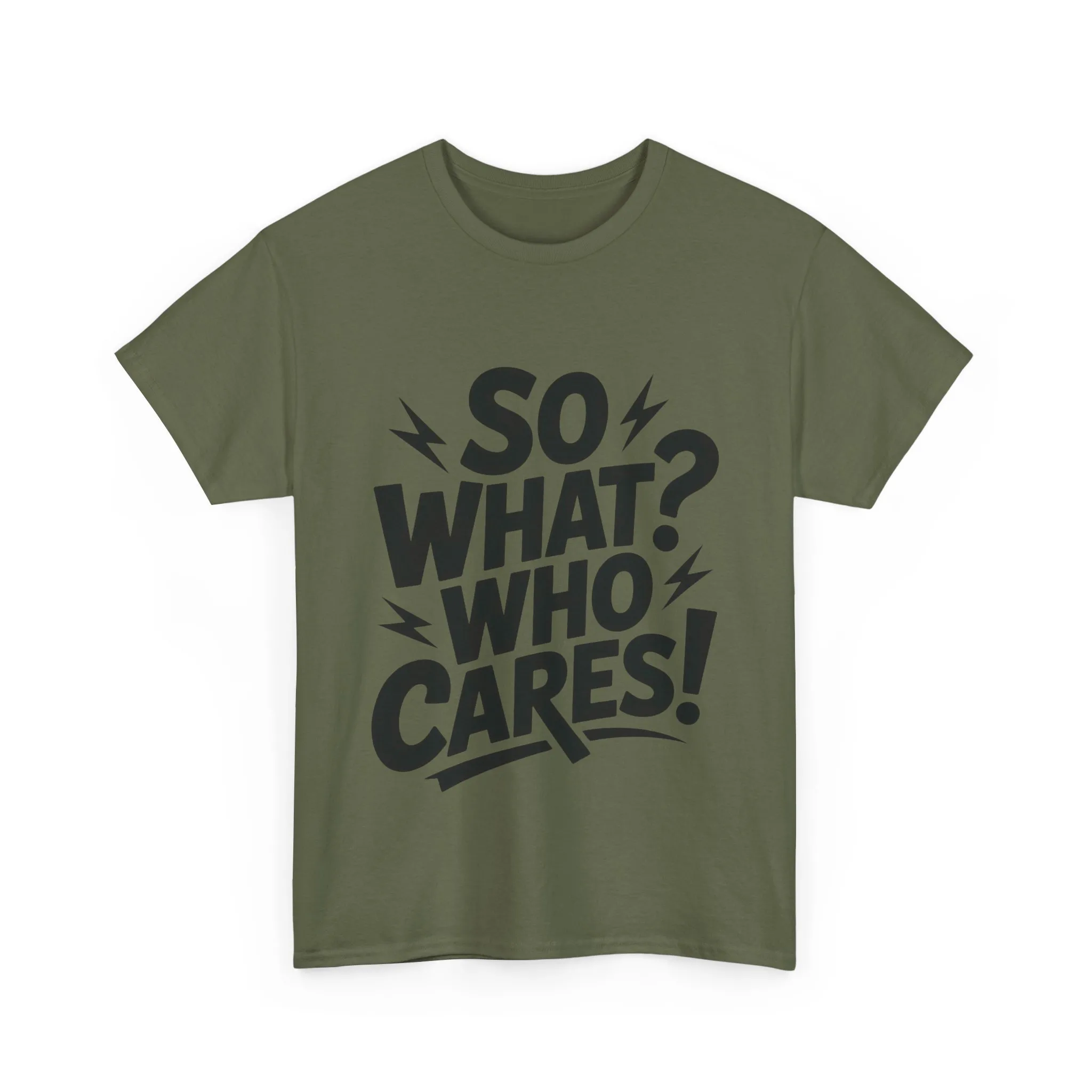 Mens Graphic T-Shirt, Sarcastic Funny Shirt, Rebellious Urban Tee, Black Humor Shirt, So What? Who Cares! T-Shirt, Fun Statement Top - Image 7