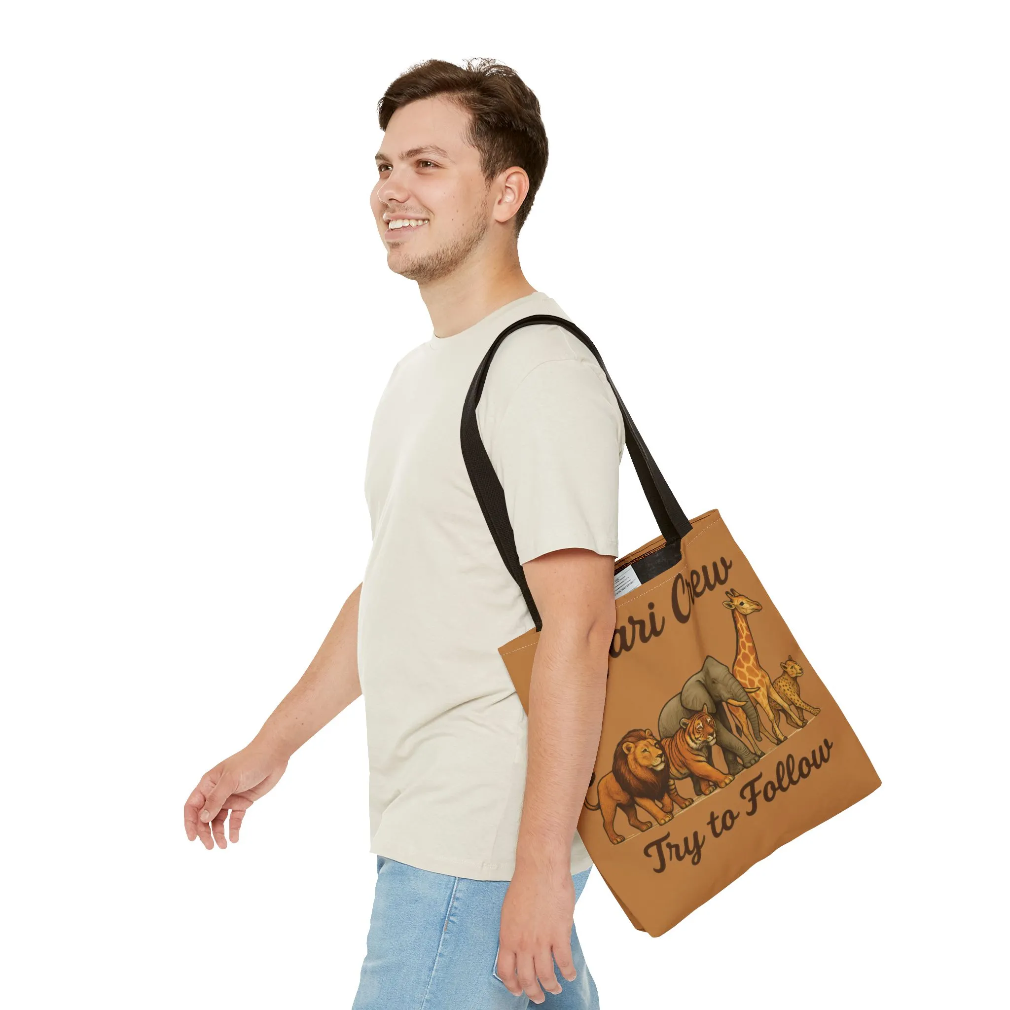 Safari Crew Tote Bag - Animal Print, Gift for Wildlife Lovers, Eco-Friendly, Stylish Grocery Bag, Adventure Enthusiast Essential - Image 13