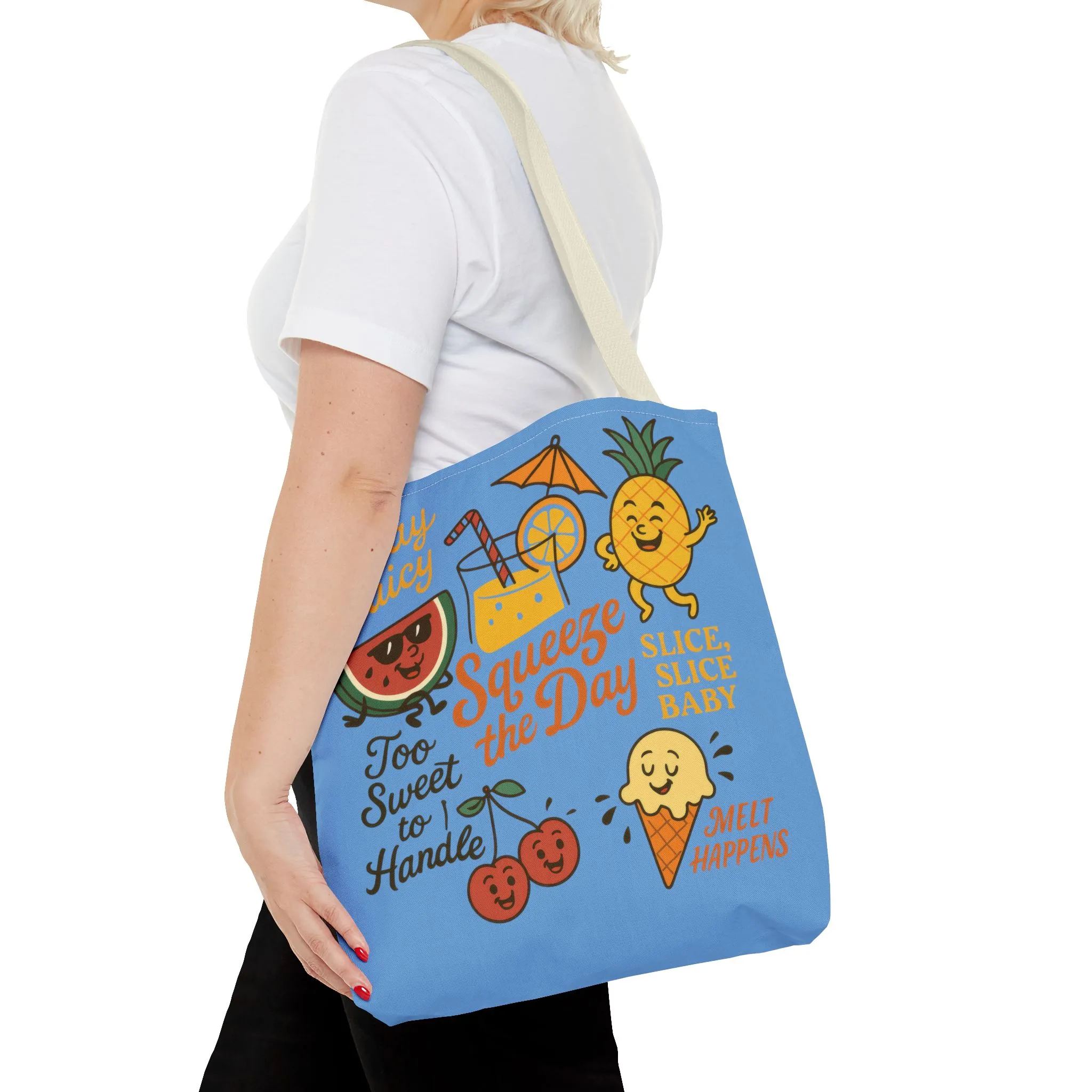 Juicy Summer Tote Bag, Fun Beach Carryall, Perfect for Grocery Shopping, Reusable Market Tote, Cute Gift for Fruit Lovers, Large Tote Bag - Image 14