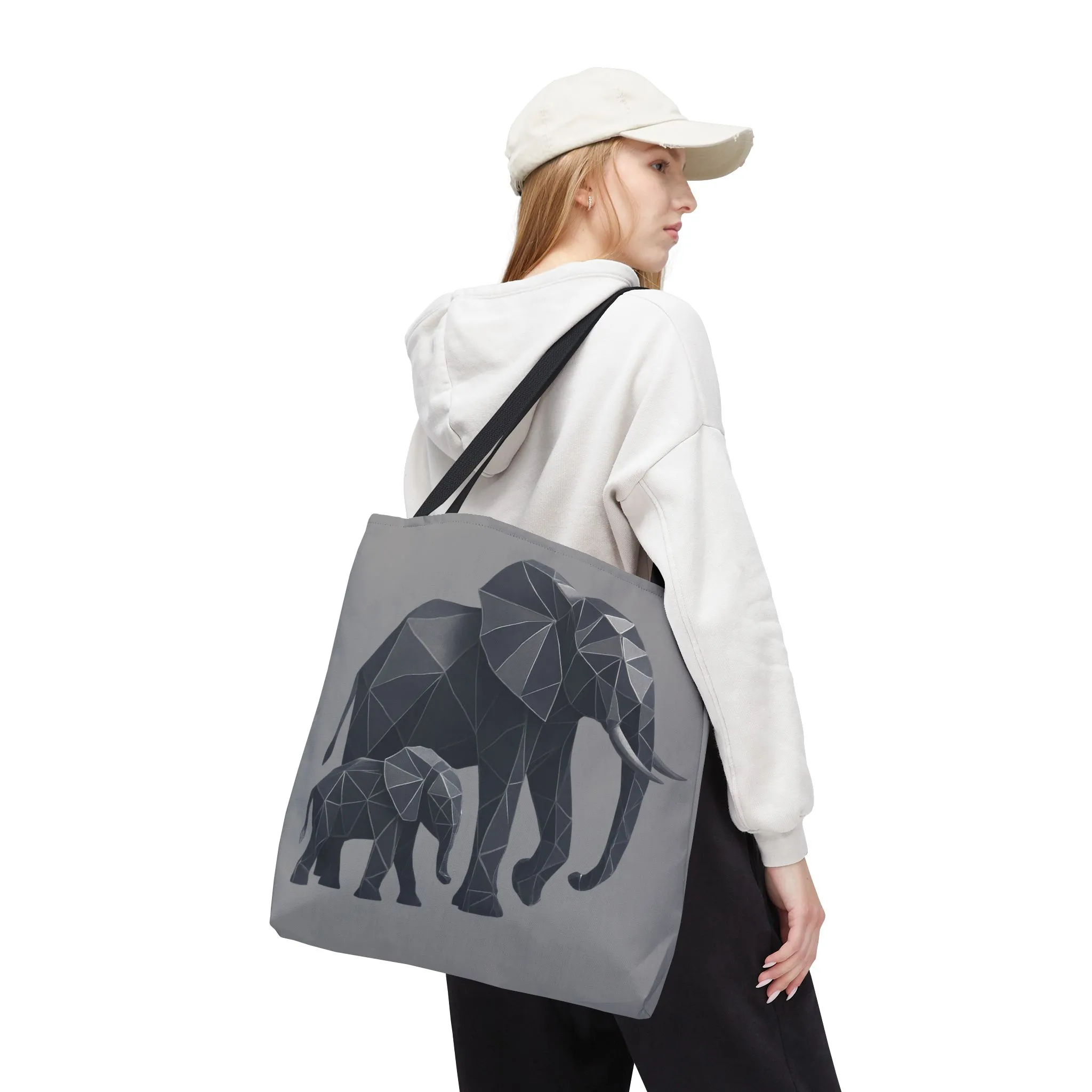 Elephant Geometric Tote Bag, Stylish Sustainable Bag, Boho Accessories, Animal Lover Gift, Canvas Shopping Bag, Beach Tote - Image 5