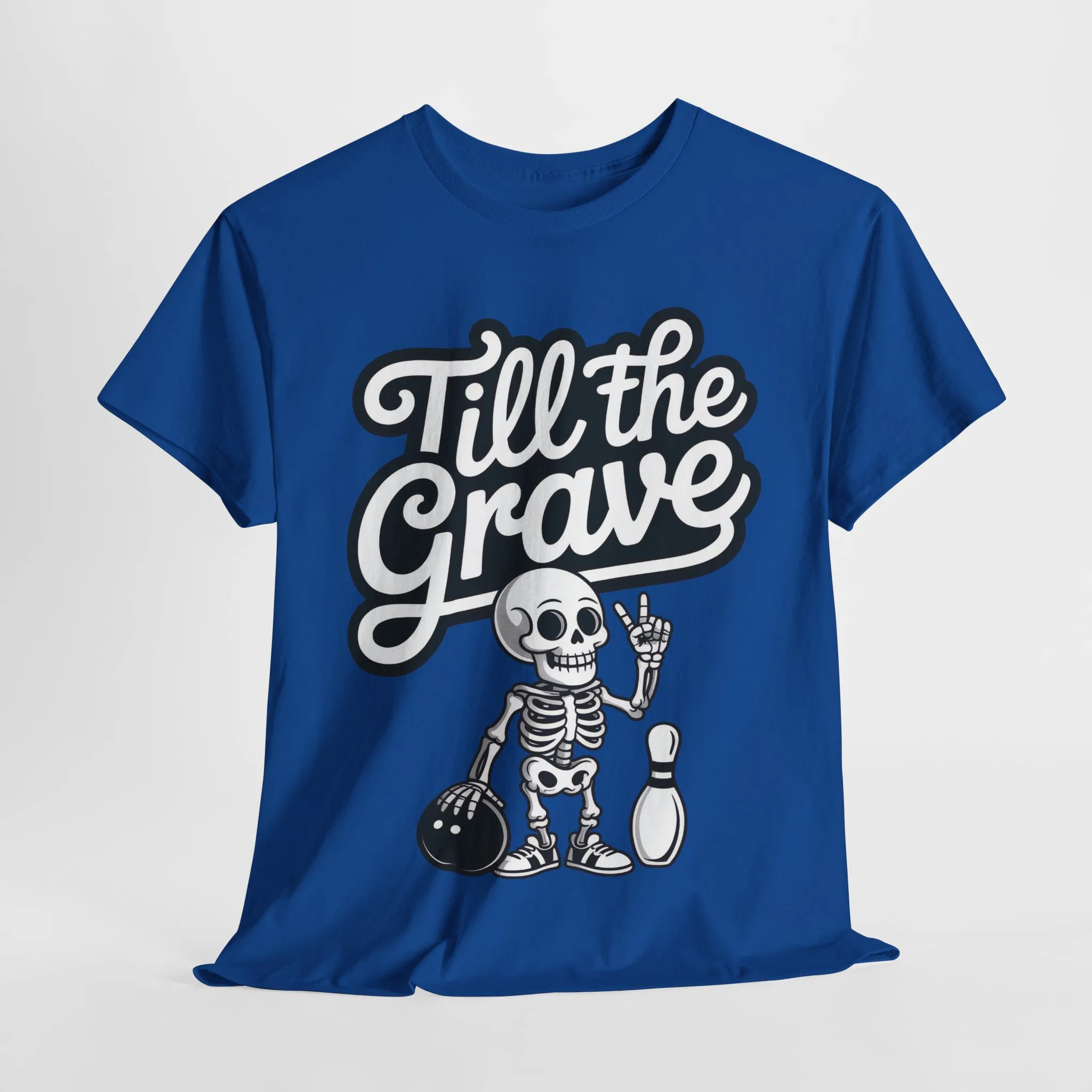 Funny Skeleton Bowling Womens Tee, Till the Grave, Funny Shirt, Halloween Gift, Skull Graphic, Casual Wear, Sporty Style - Image 16