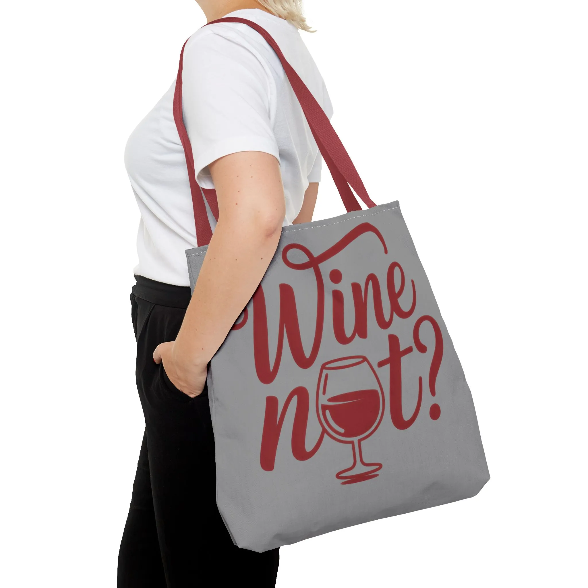 Wine Not? Tote Bag - Fun Wine Lover's Accessory for Parties, Gift for Wine Enthusiasts, Perfect for Grocery or Beach Outings, AOP Design - Image 4
