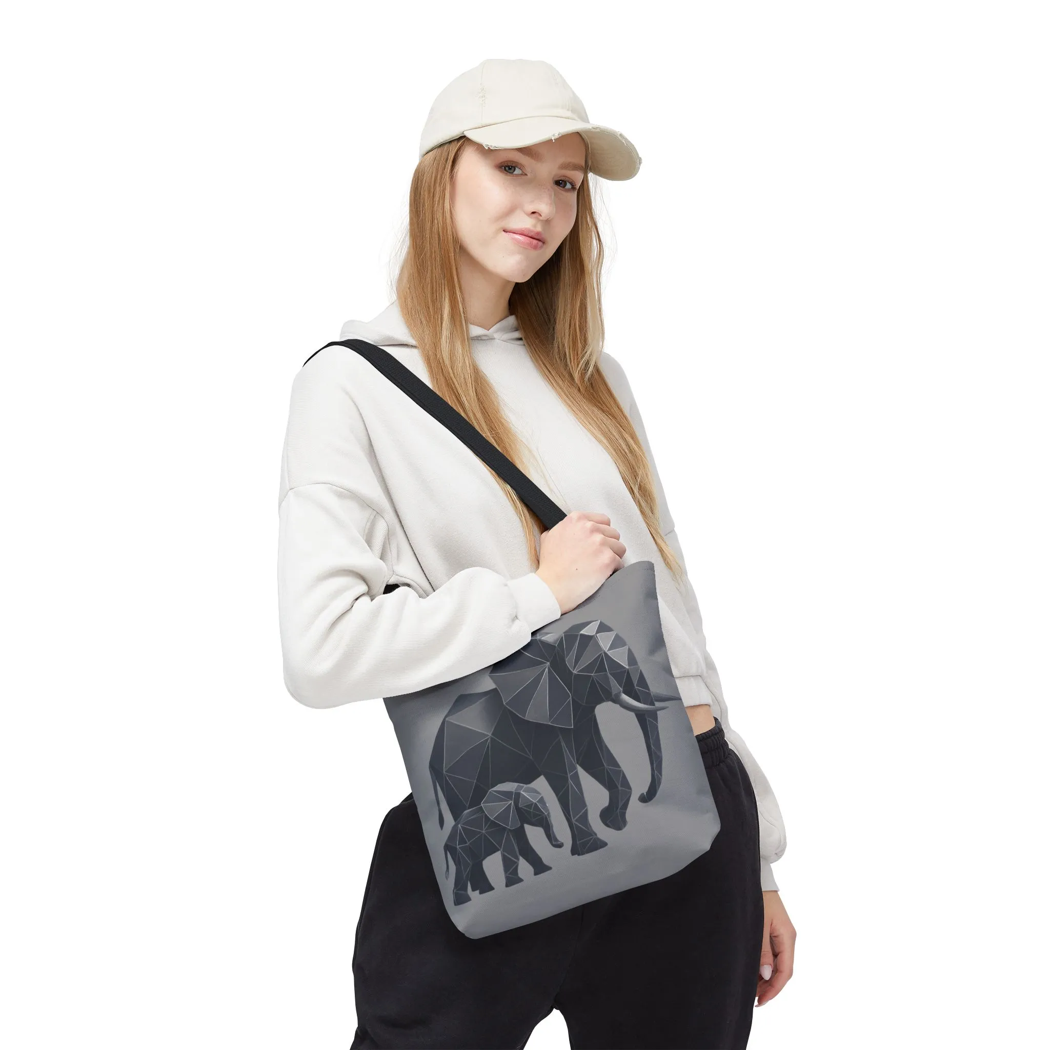 Elephant Geometric Tote Bag, Stylish Sustainable Bag, Boho Accessories, Animal Lover Gift, Canvas Shopping Bag, Beach Tote - Image 10