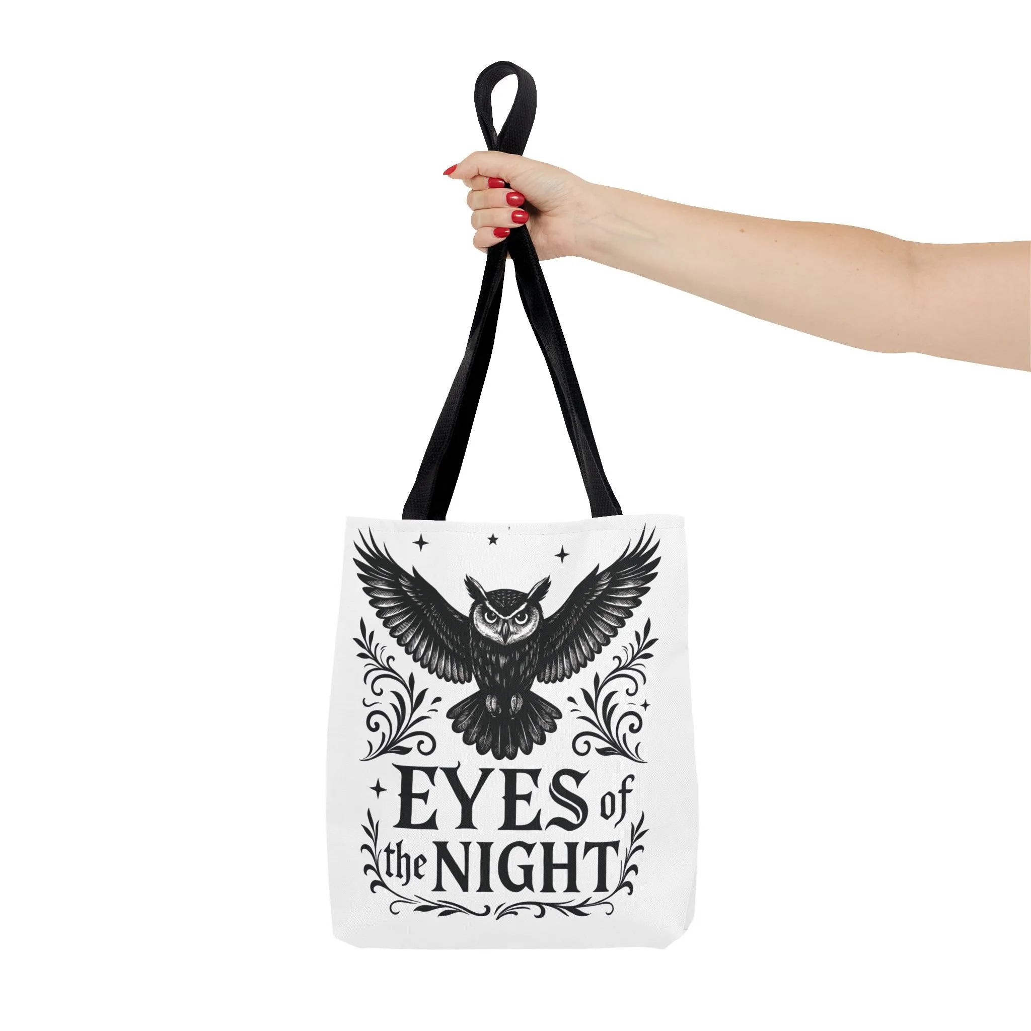 Eyes of the Night Owl Tote Bag, Artsy Shopping Bag, Eco-Friendly Carryall, Unique Gift for Animal Lovers, Halloween Decor, Beach Tote - Image 9