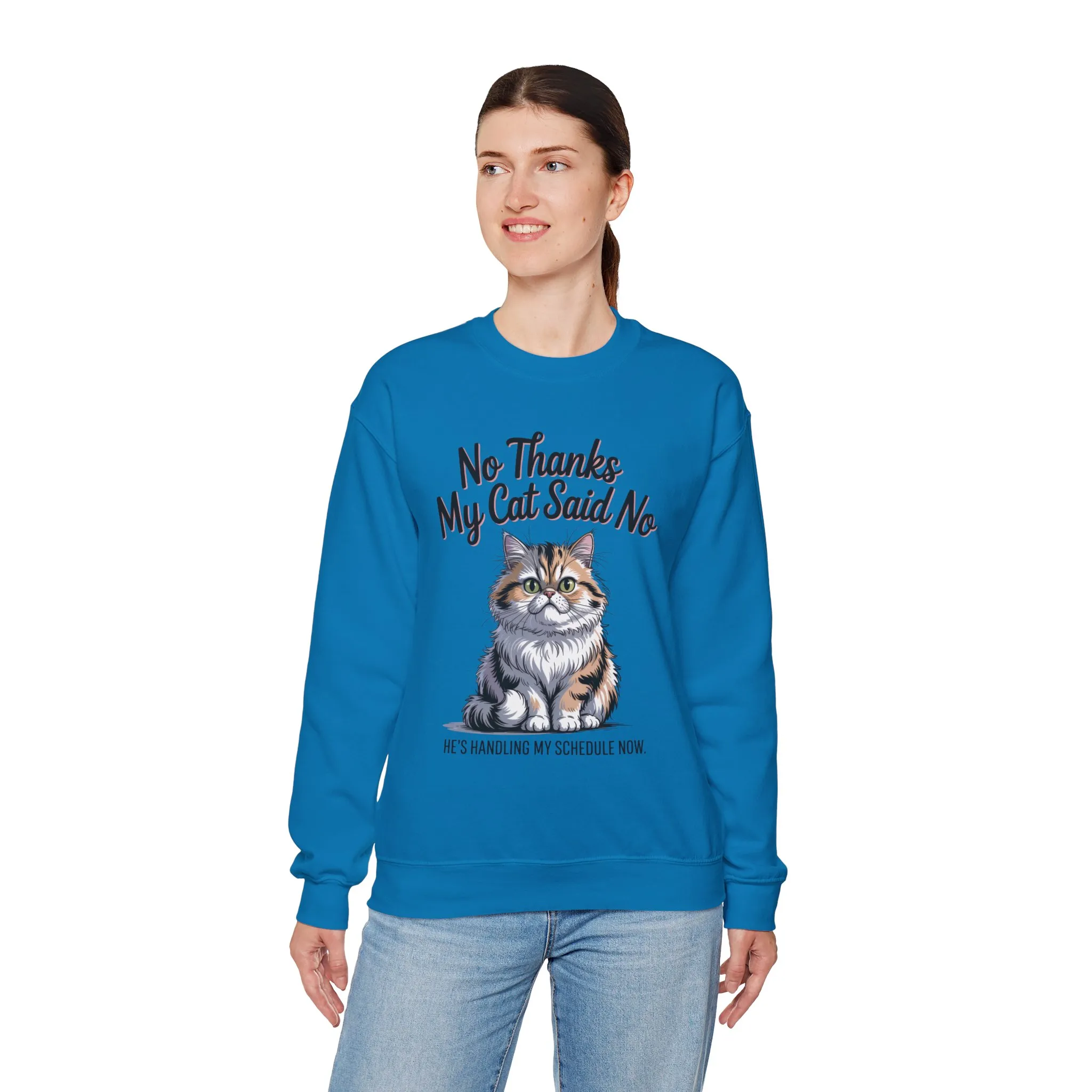 Funny Cat Crewneck Sweatshirt - Ideal Gift for Cat Lovers, Cozy Animal Sweater, Novelty Pet Lover Gift, Cute Cat-Themed Apparel, [...] - Image 18