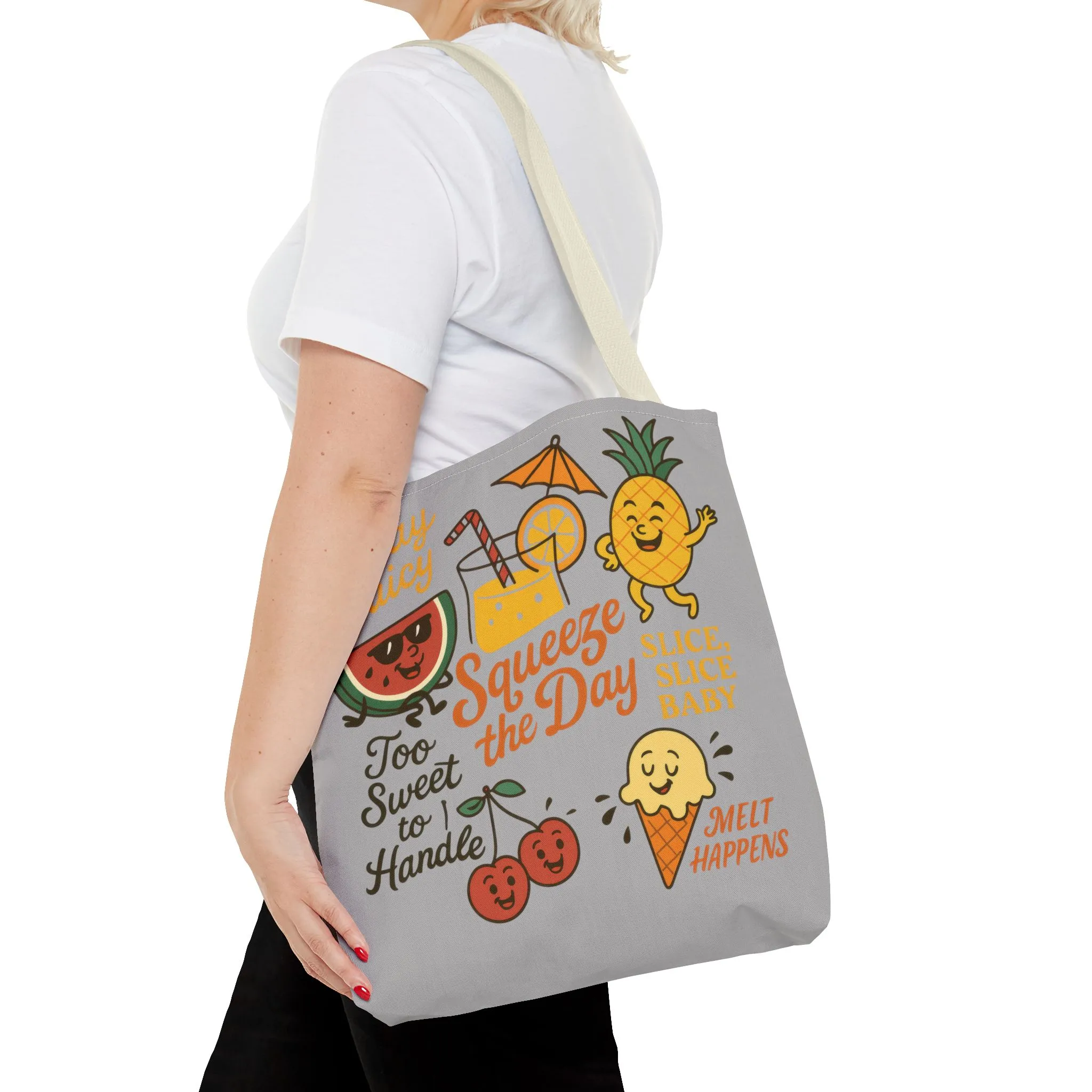 Juicy Summer Tote Bag, Fun Beach Carryall, Perfect for Grocery Shopping, Reusable Market Tote, Cute Gift for Fruit Lovers, Large Tote Bag - Image 14