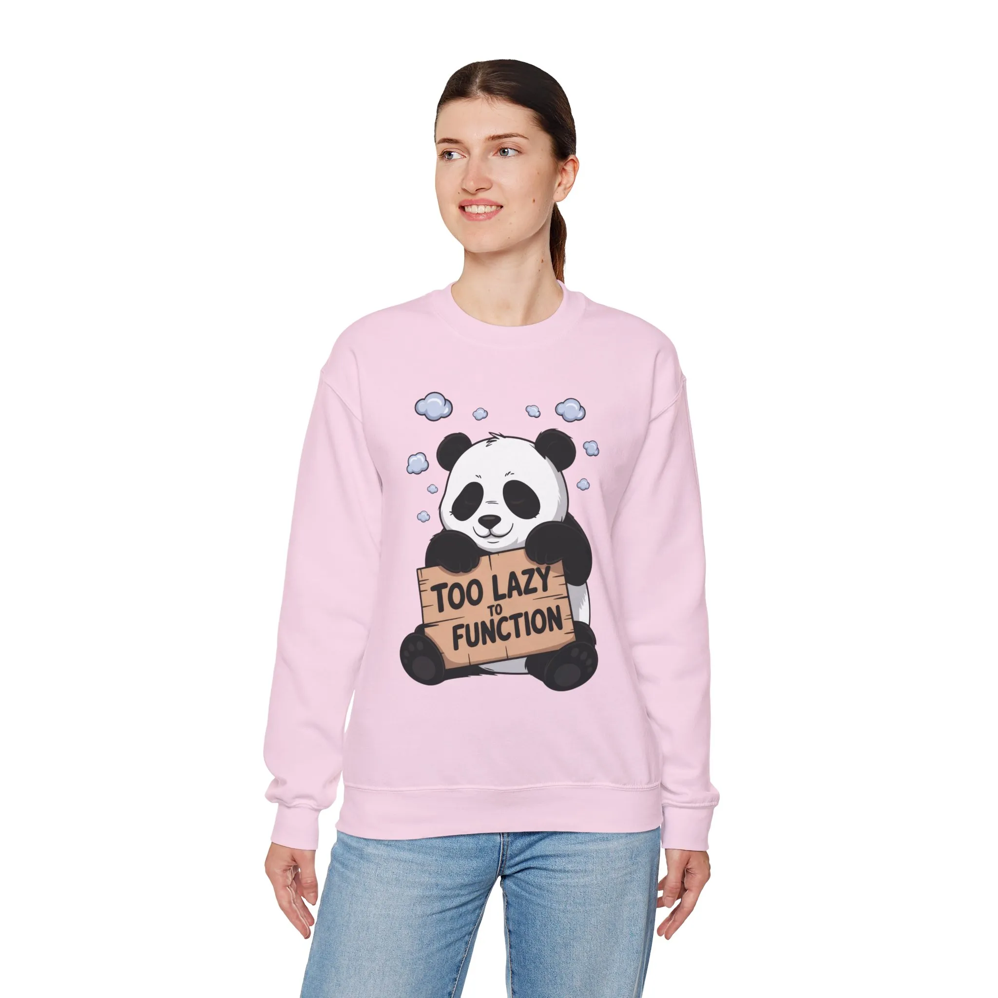 Panda Lazy Crewneck Sweatshirt - Funny Gift for Relaxation, Cute Animal Apparel for Cozy Days, Perfect for Fall and Winter - Image 24