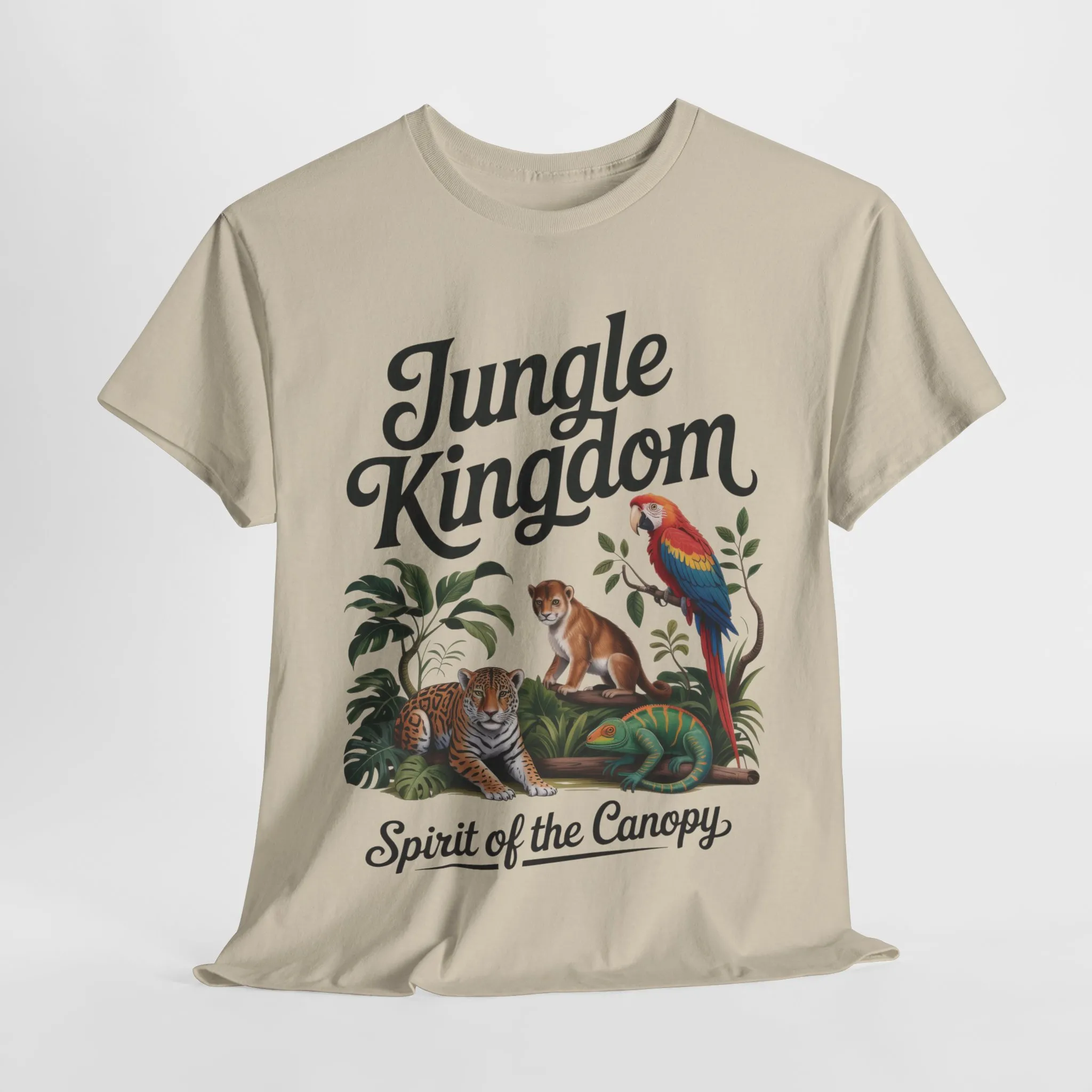 Mens Jungle Kingdom Tee - Nature Lover T-Shirt, Animal Graphic Tee, Eco-Friendly Gift, Summer Fashion, Adventure Outfit - Image 3