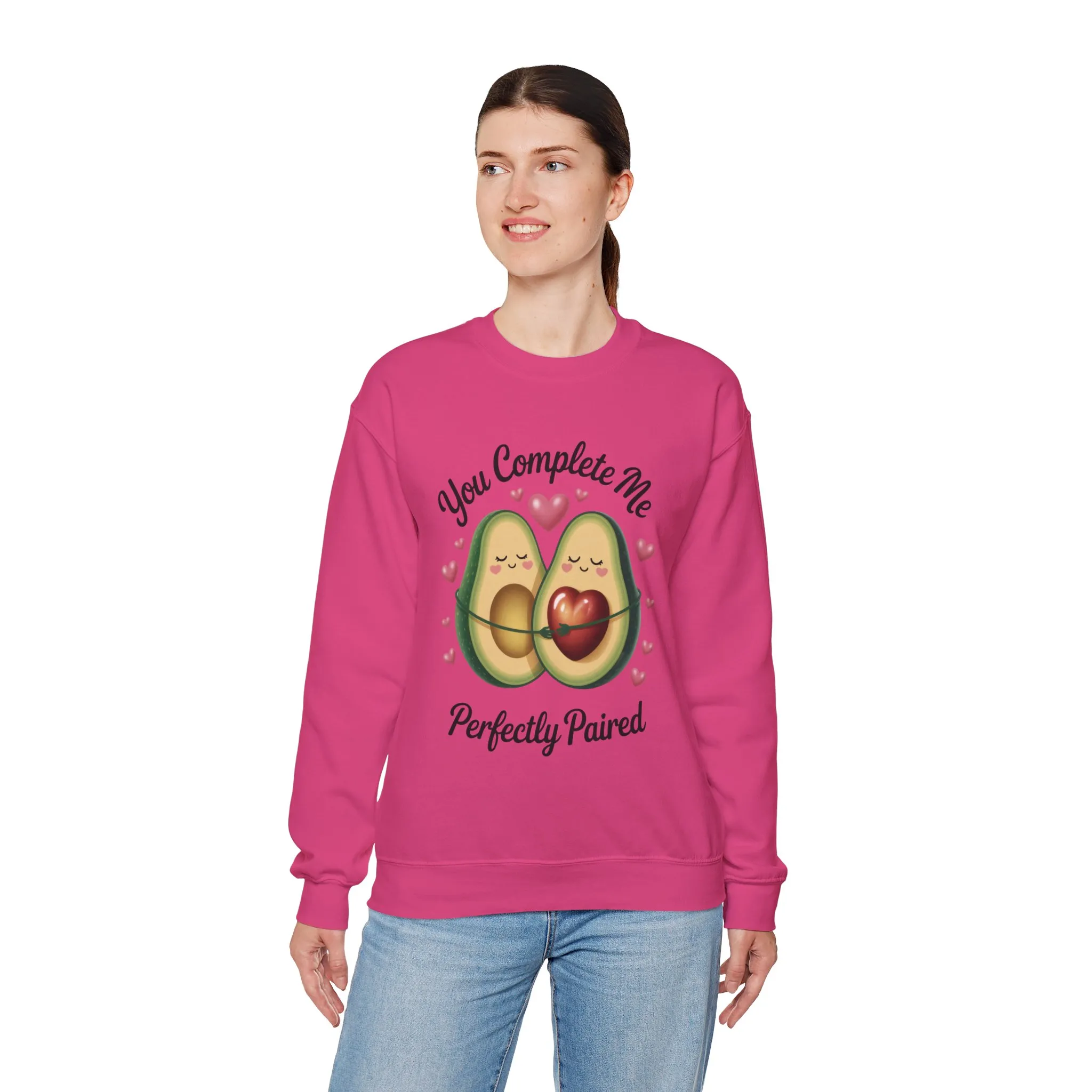 Cute Avocado Love Crewneck Sweatshirt, Sweatshirt for Couples, Perfect Gift for Valentines Day, Cozy Apparel, Avocado Lover Gift - Image 24