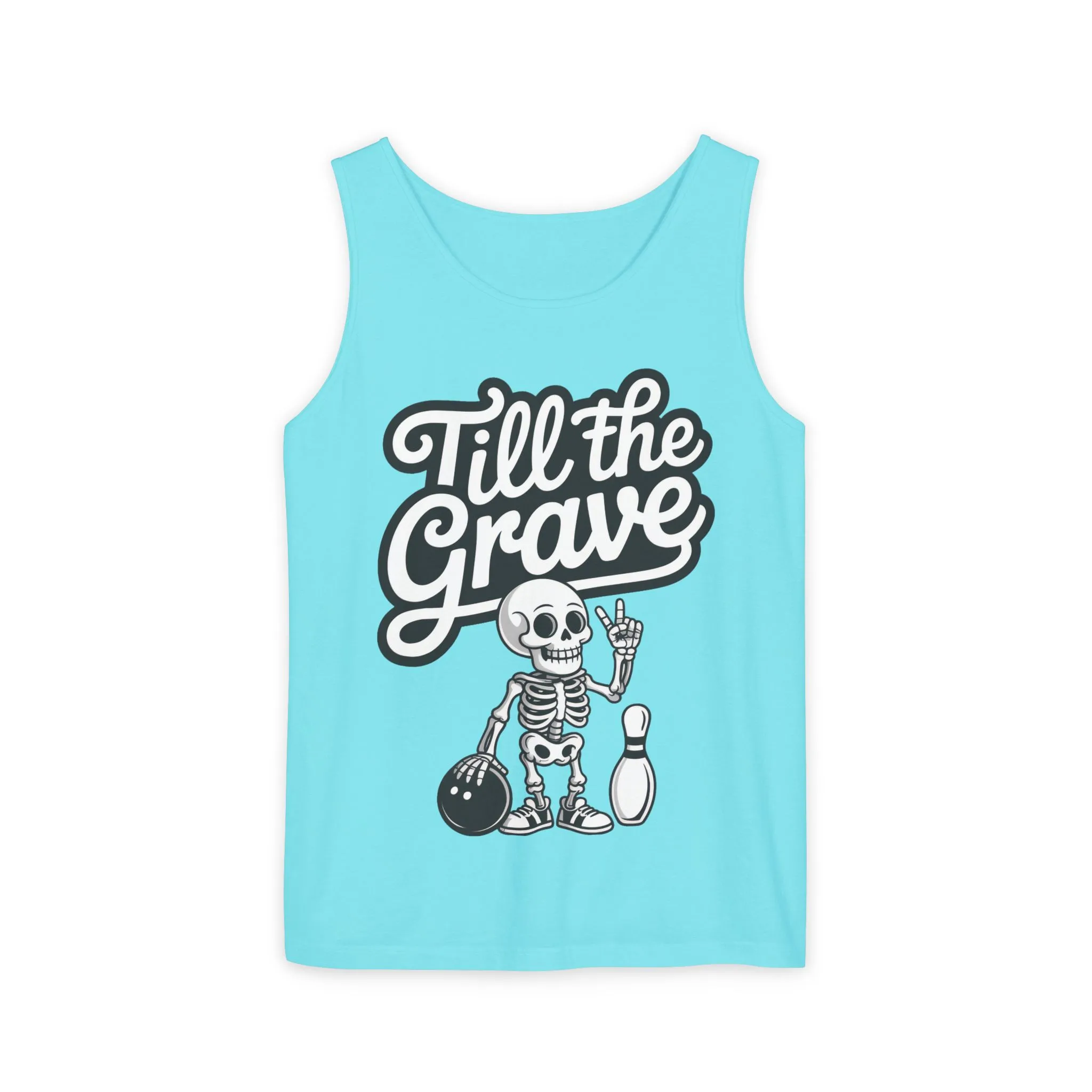 Funny Skeleton Bowling Tank Top, Halloween Apparel, Casual Summer Style, Cool Bowler Skull Workout Top, Strike Till the End - Image 23