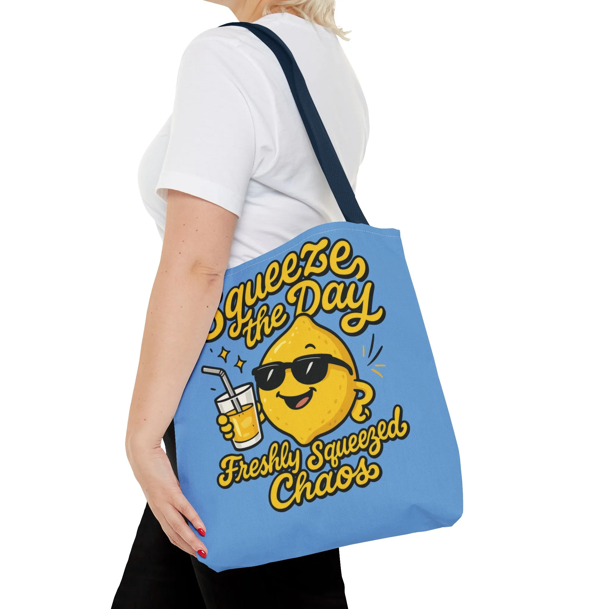 Lemon Themed Tote Bag, Squeeze the Day, Shopping Bag, Gift for Citrus Lovers, Eco-Friendly Carrier, Summer Accessory, Beach Weekender Bag - Image 14