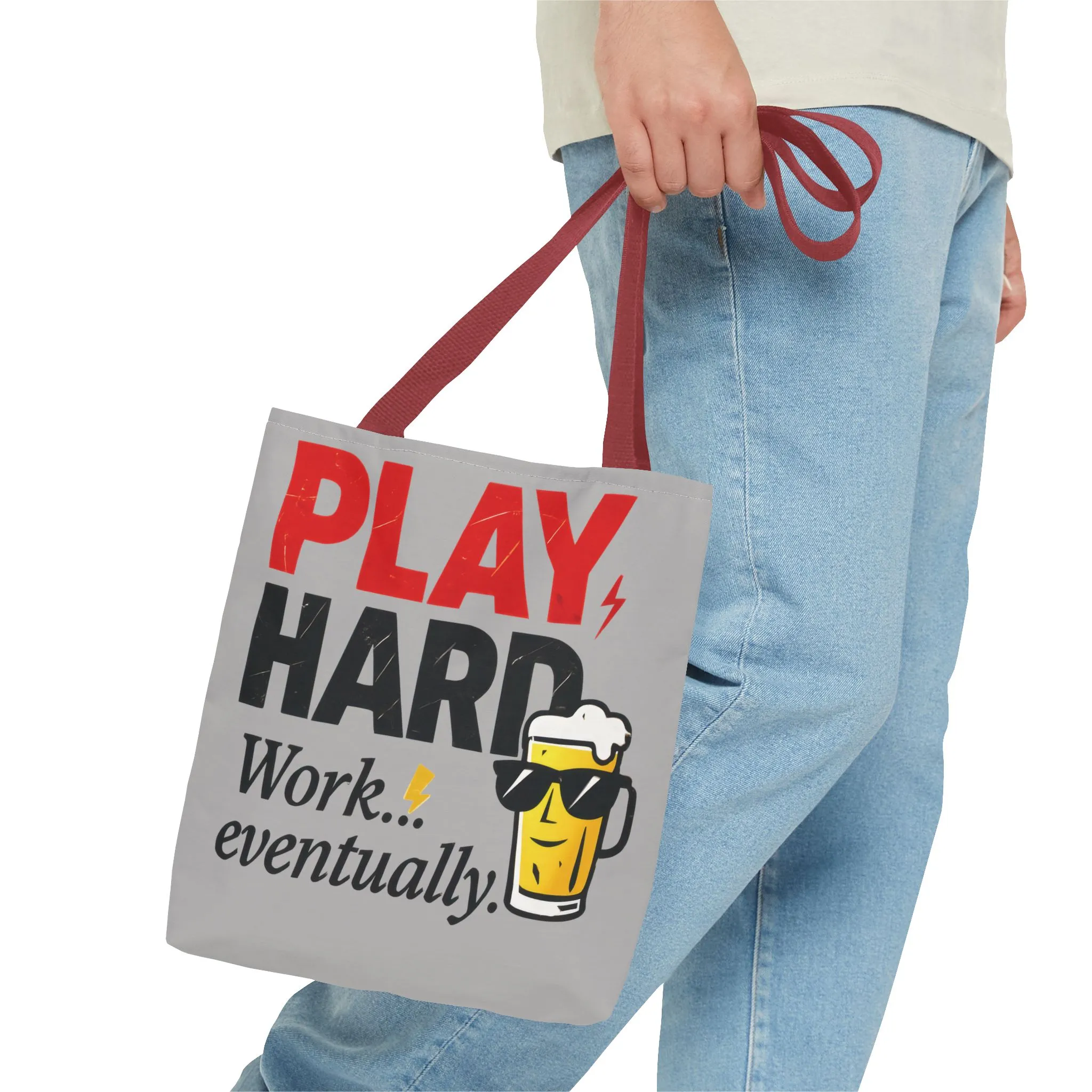 Play Hard Tote Bag - Fun, Stylish, Tote for Work & Play, Summer, Gift, Beach Bag, Everyday Carry, Beach Weekender Bag, large canvas bag - Image 18
