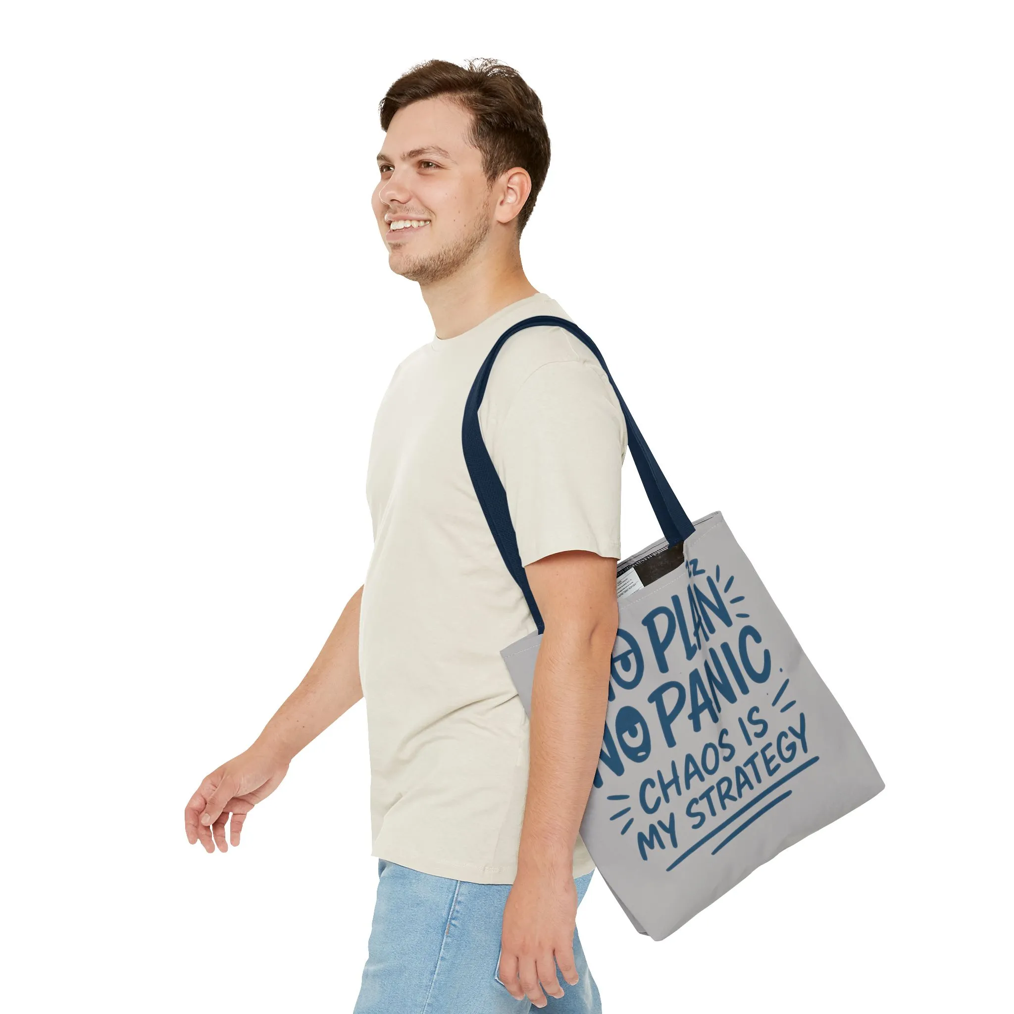 Funny Quote Tote Bag, Reusable Grocery Bag, Gift for Students, Beach Tote, Everyday Tote, Chaos Strategy Bag, Unique Shopping Bag - Image 28