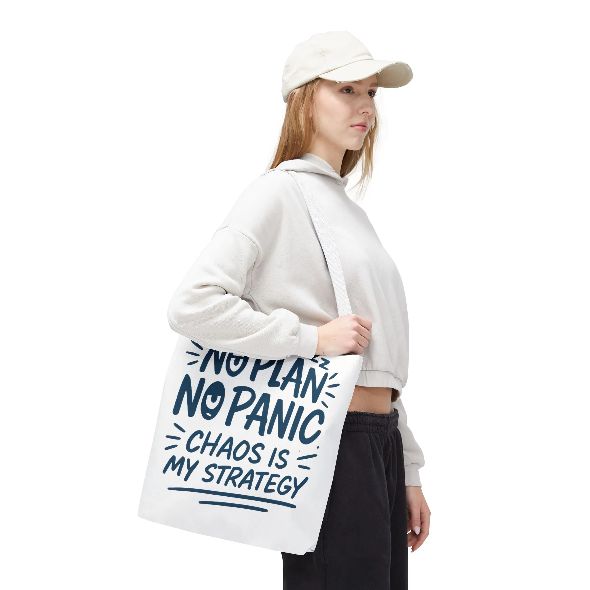 Funny Quote Tote Bag, Reusable Grocery Bag, Gift for Students, Beach Tote, Everyday Tote, Chaos Strategy Bag, Unique Shopping Bag - Image 40
