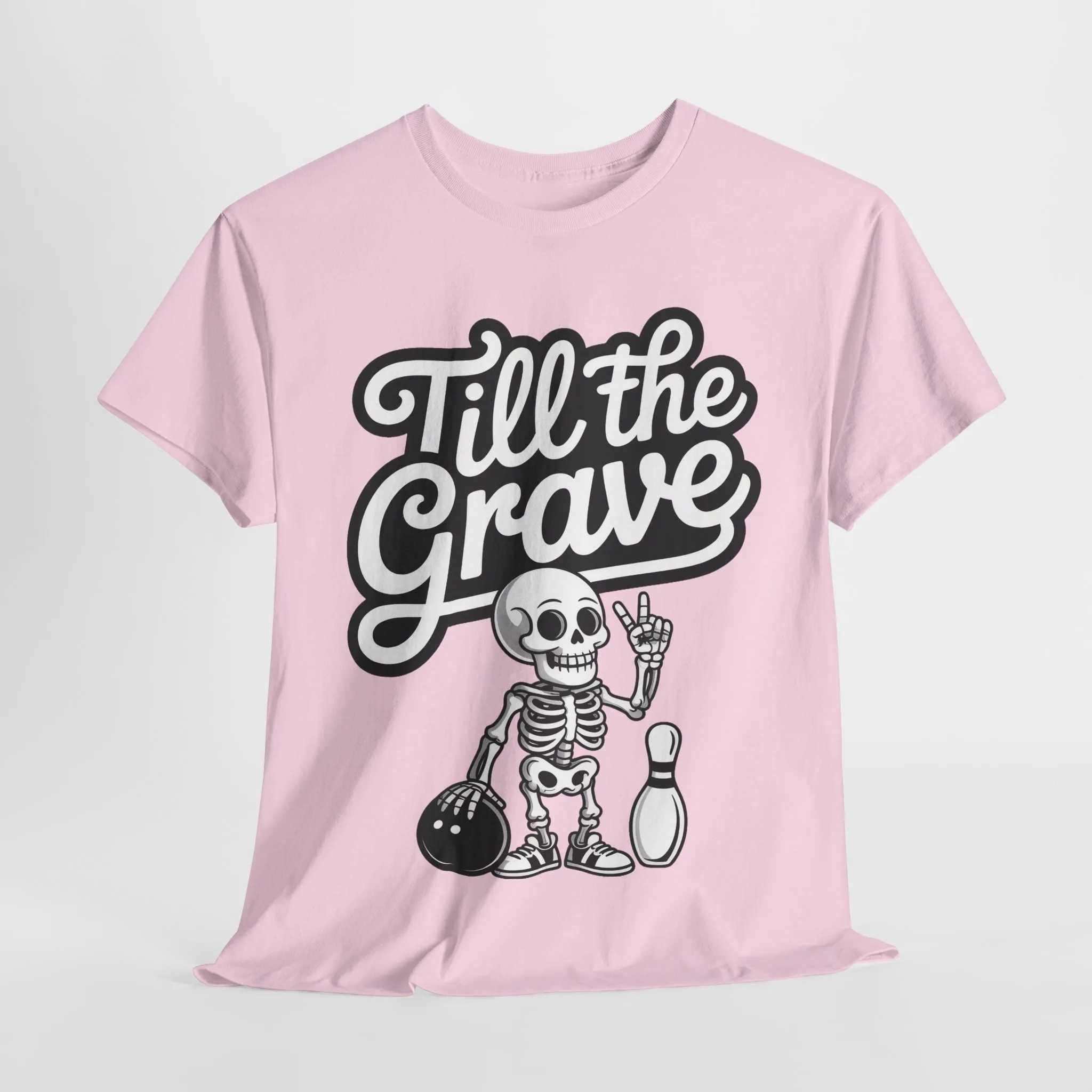 Funny Skeleton Bowling Womens Tee, Till the Grave, Funny Shirt, Halloween Gift, Skull Graphic, Casual Wear, Sporty Style - Image 22