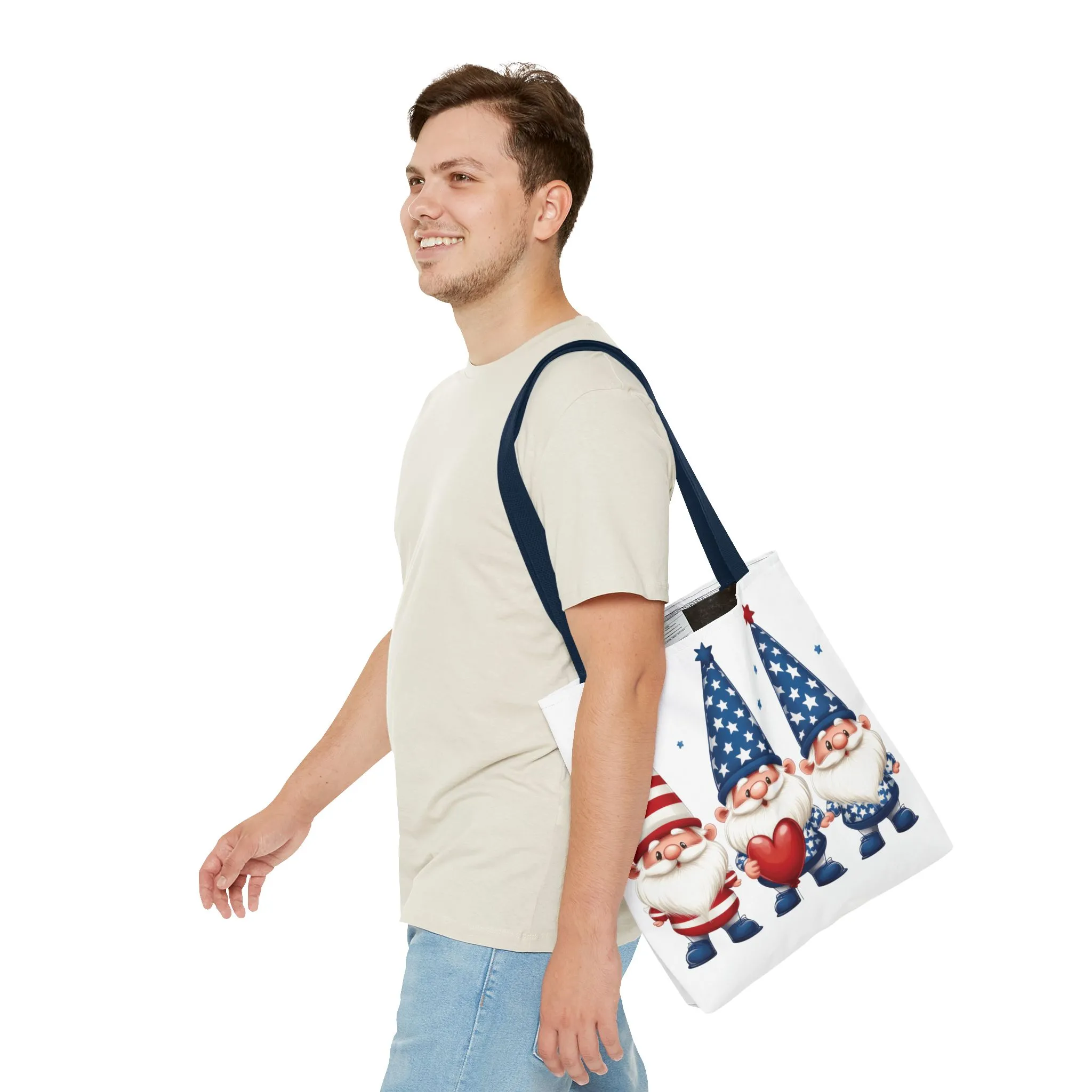 Patriotic Gnome Tote Bag, Stars and Stripes Reusable Grocery Bag, Cute Gnome Summer Bag, Holiday Gift Tote, Eco-Friendly Shopping Bag - Image 38