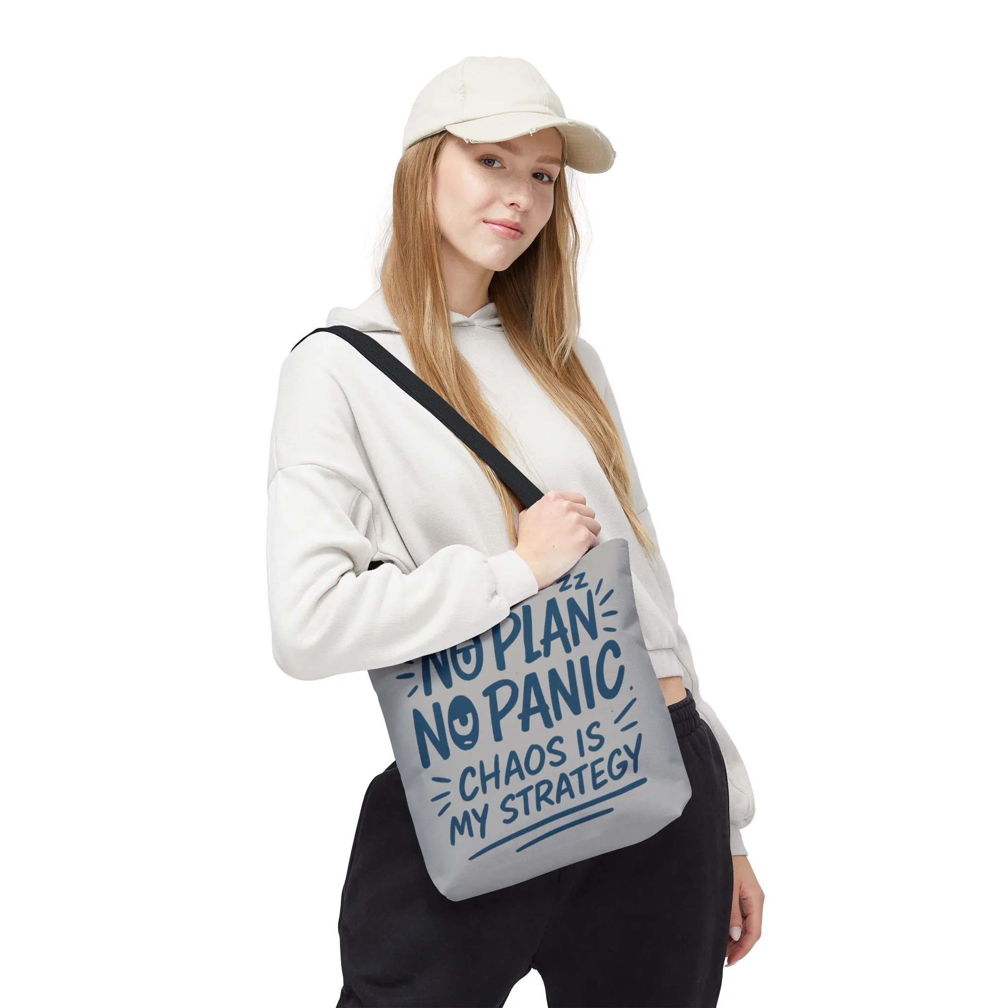 Funny Quote Tote Bag, Reusable Grocery Bag, Gift for Students, Beach Tote, Everyday Tote, Chaos Strategy Bag, Unique Shopping Bag - Image 10