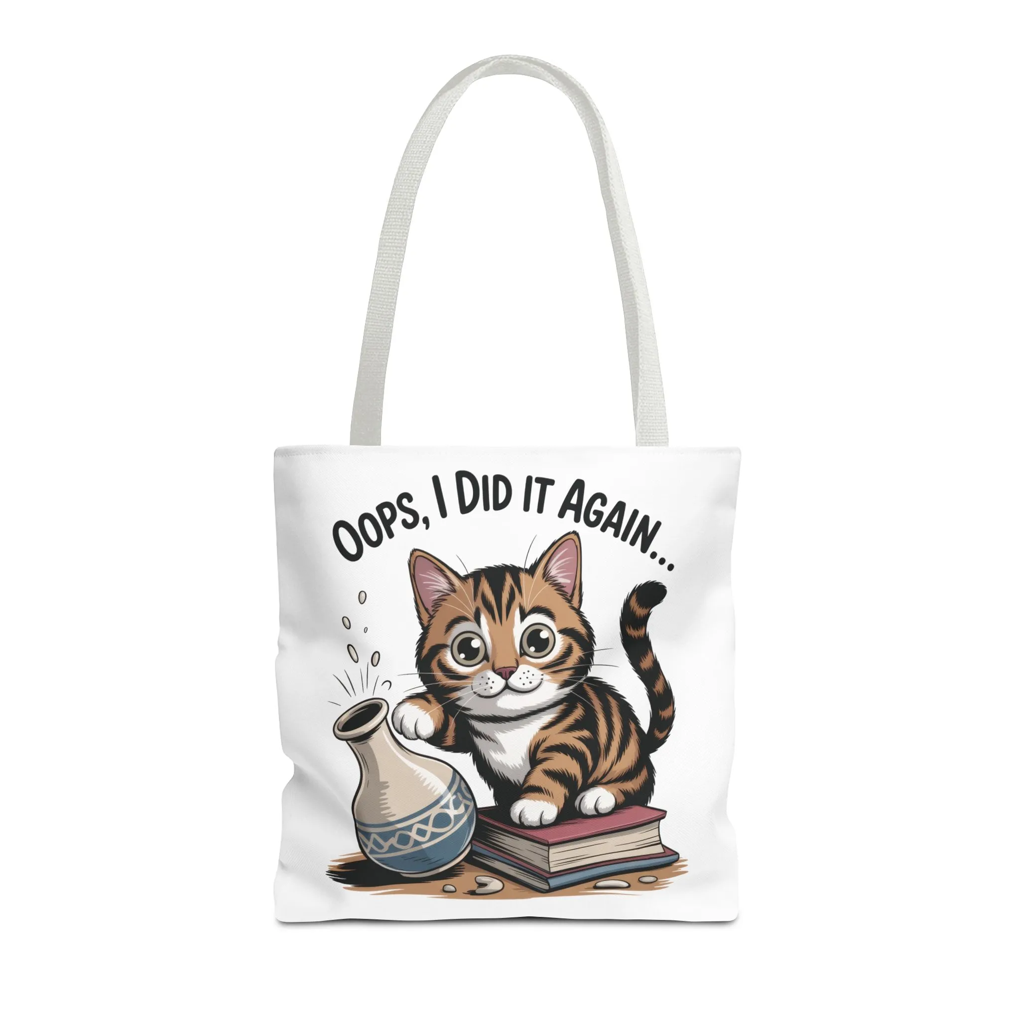 Cat-Themed Tote Bag, "Oops, I Did It Again", Perfect Gift for Cat Lovers, Pet Owners, Birthday, or Everyday Use, Large Tote Bag, beach bag - Image 21