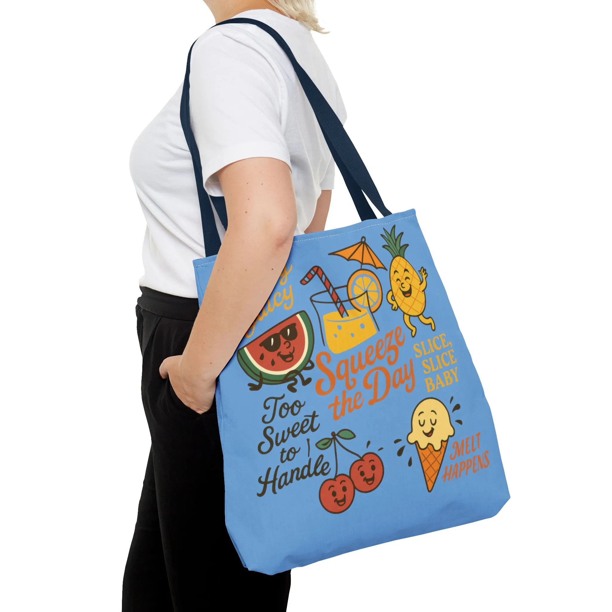 Juicy Summer Tote Bag, Fun Beach Carryall, Perfect for Grocery Shopping, Reusable Market Tote, Cute Gift for Fruit Lovers, Large Tote Bag - Image 5