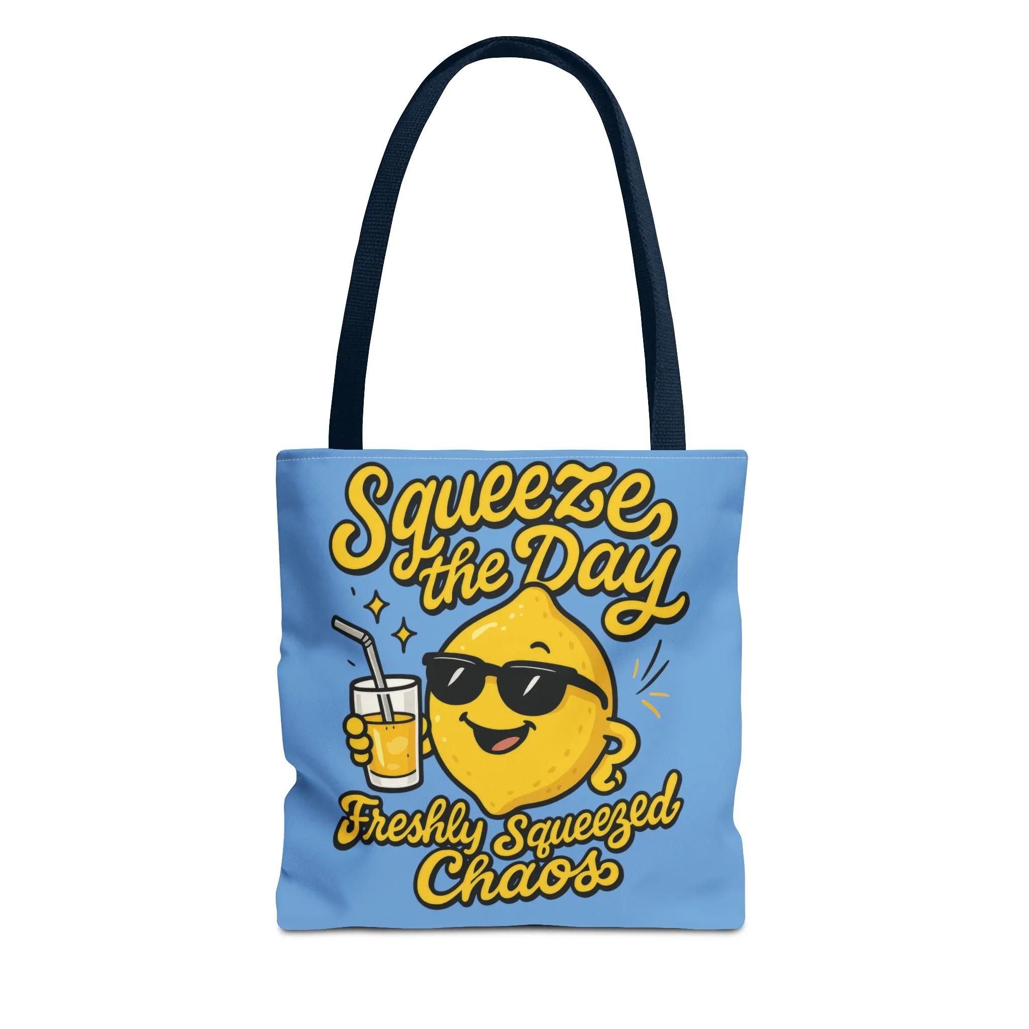 Lemon Themed Tote Bag, Squeeze the Day, Shopping Bag, Gift for Citrus Lovers, Eco-Friendly Carrier, Summer Accessory, Beach Weekender Bag - Image 6