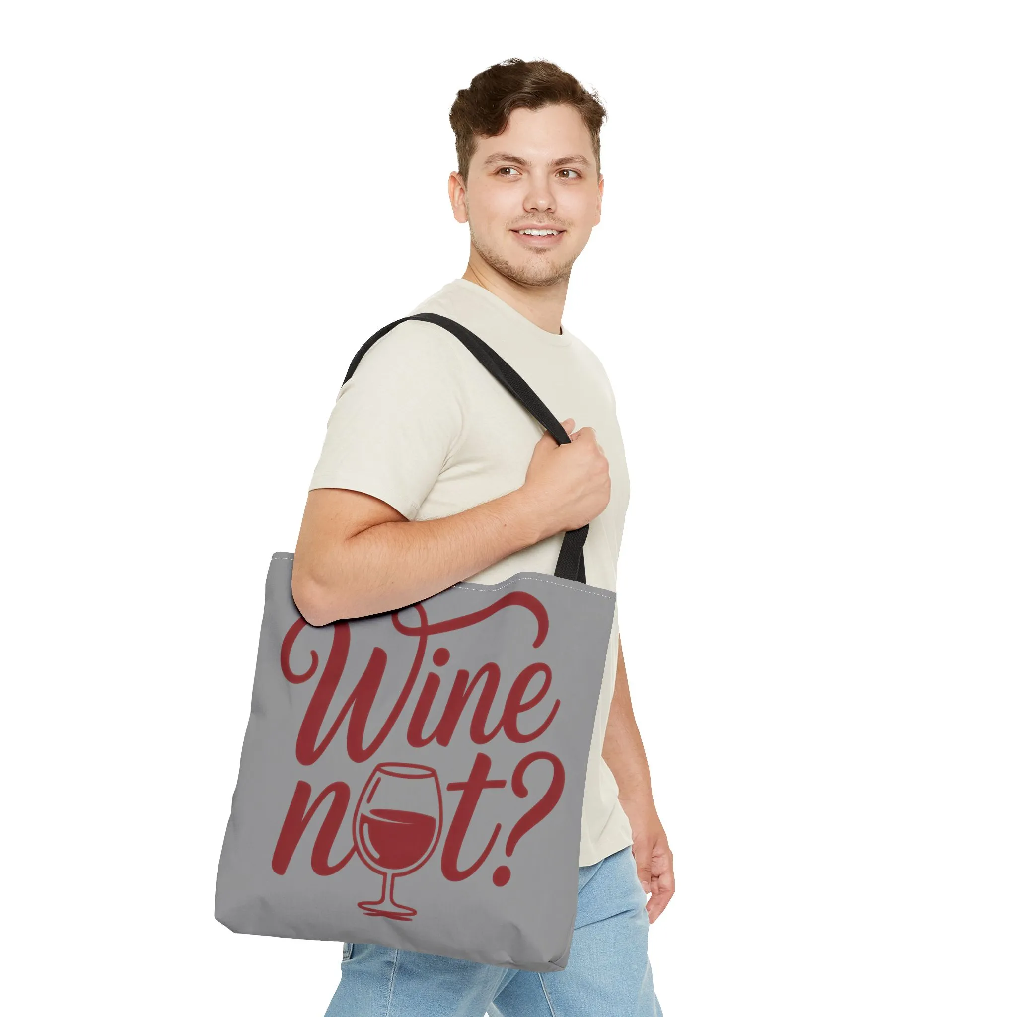 Wine Not? Tote Bag - Fun Wine Lover's Accessory for Parties, Gift for Wine Enthusiasts, Perfect for Grocery or Beach Outings, AOP Design - Image 13