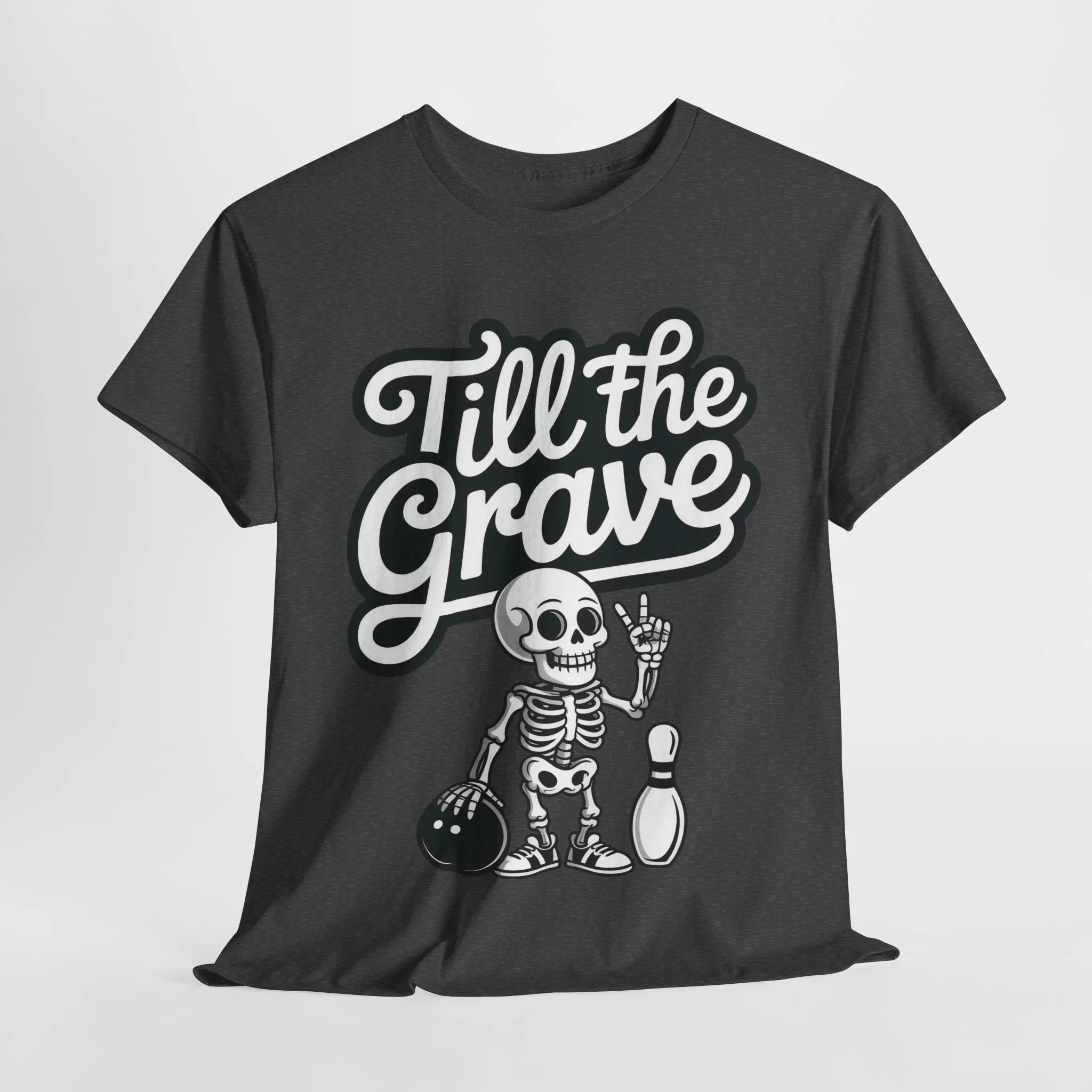 Funny Skeleton Bowling Womens Tee, Till the Grave, Funny Shirt, Halloween Gift, Skull Graphic, Casual Wear, Sporty Style - Image 10