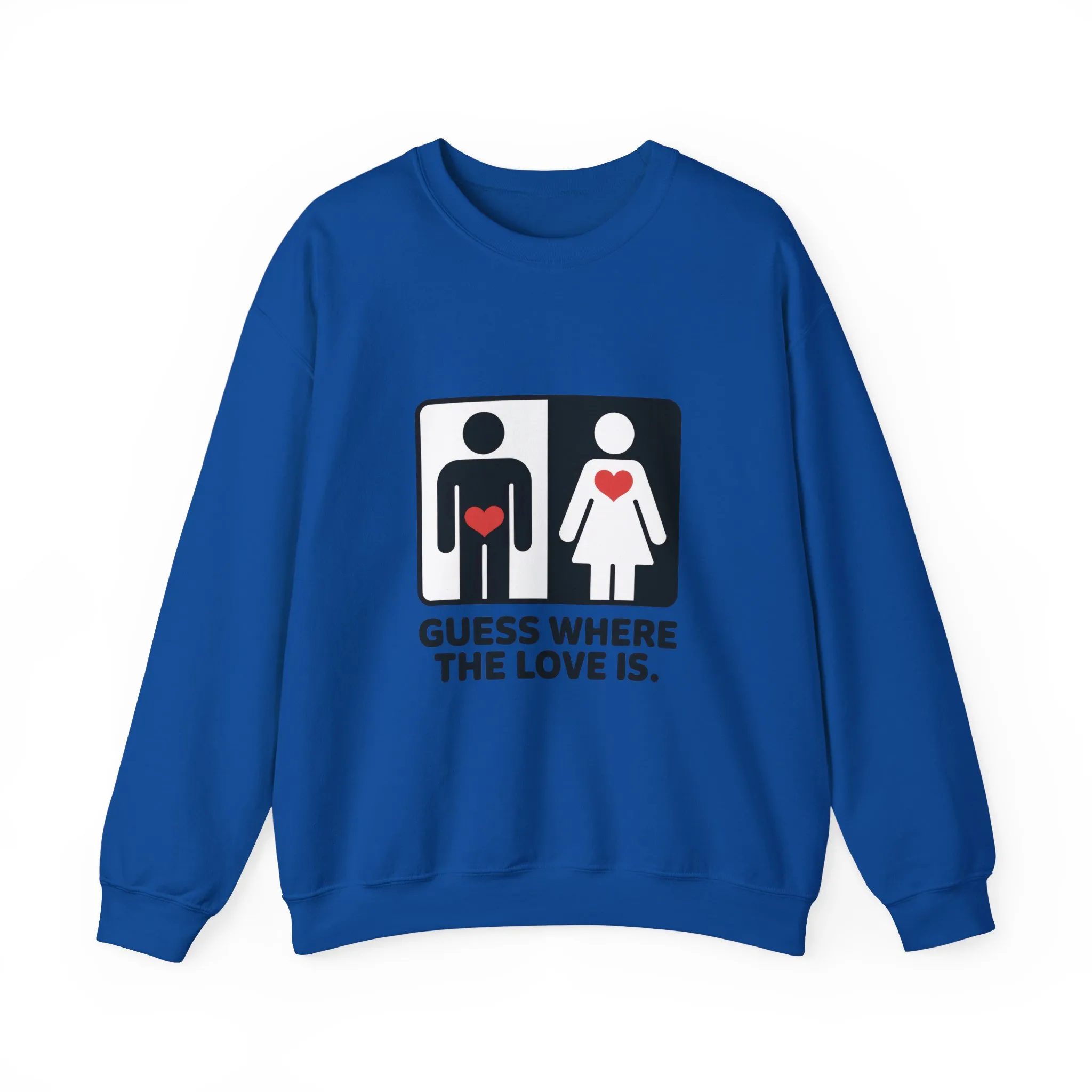 Guess Where the Love Is Mens Crewneck Sweatshirt, Cute Couples Gift, Love Themed Apparel, Valentine's Day Apparel, Relationship Sweatshirt - Image 19