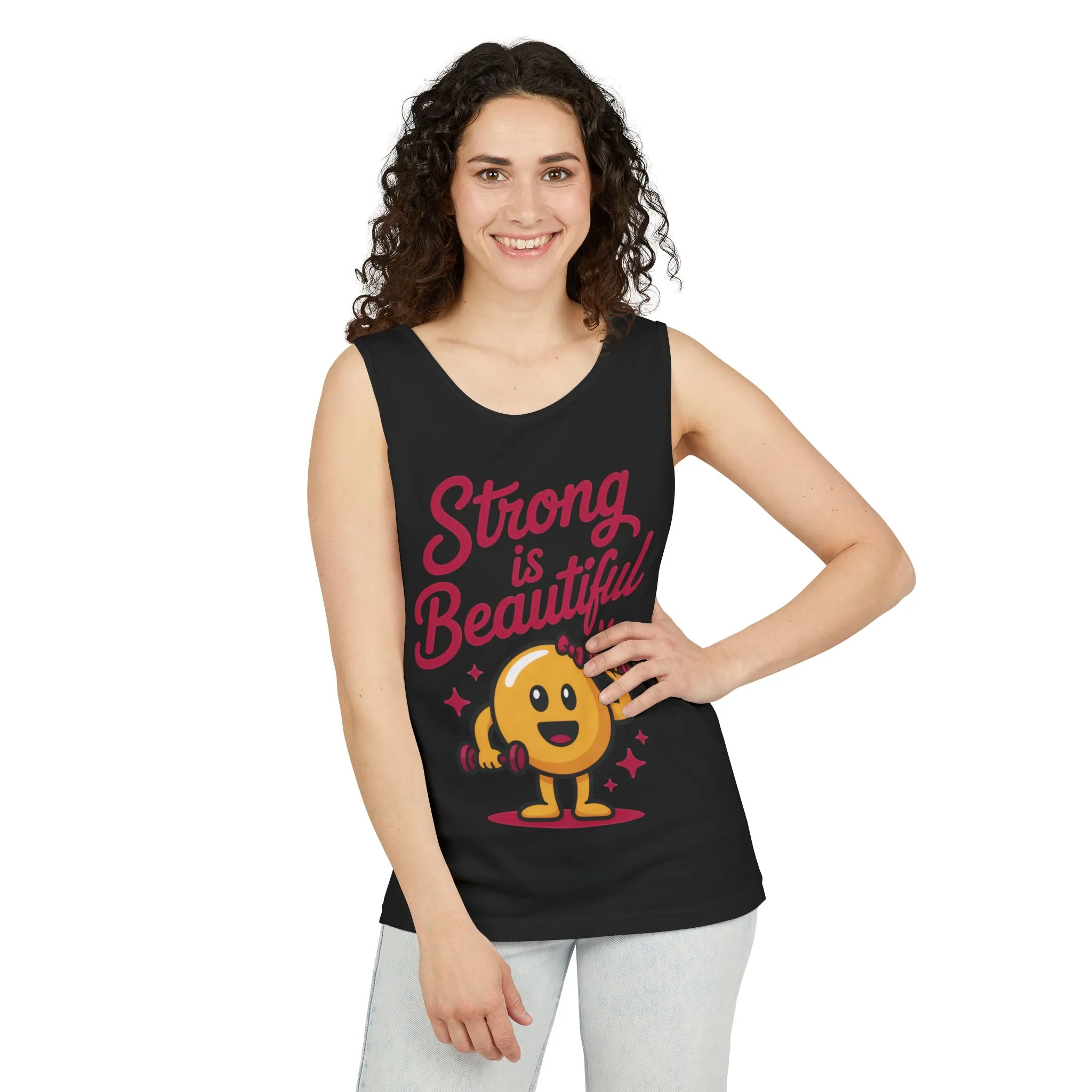 Strong is Beautiful Womens Tank Top, Cute Fitness and Gym Motivation Shirt, Workout Shirt, Exercise Top, Gift for Her, SummerActivewear - Image 16