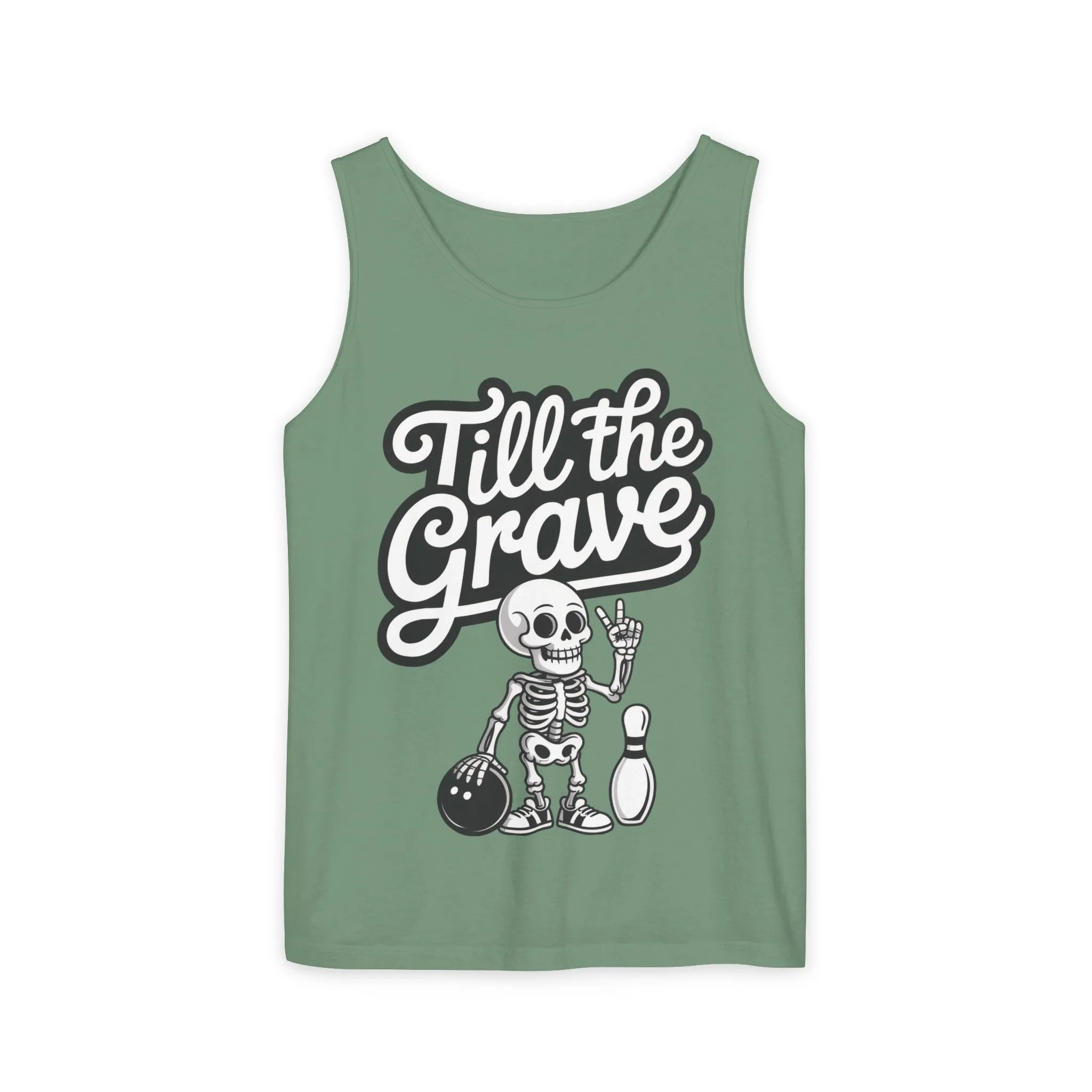 Funny Skeleton Bowling Tank Top, Halloween Apparel, Casual Summer Style, Cool Bowler Skull Workout Top, Strike Till the End - Image 5