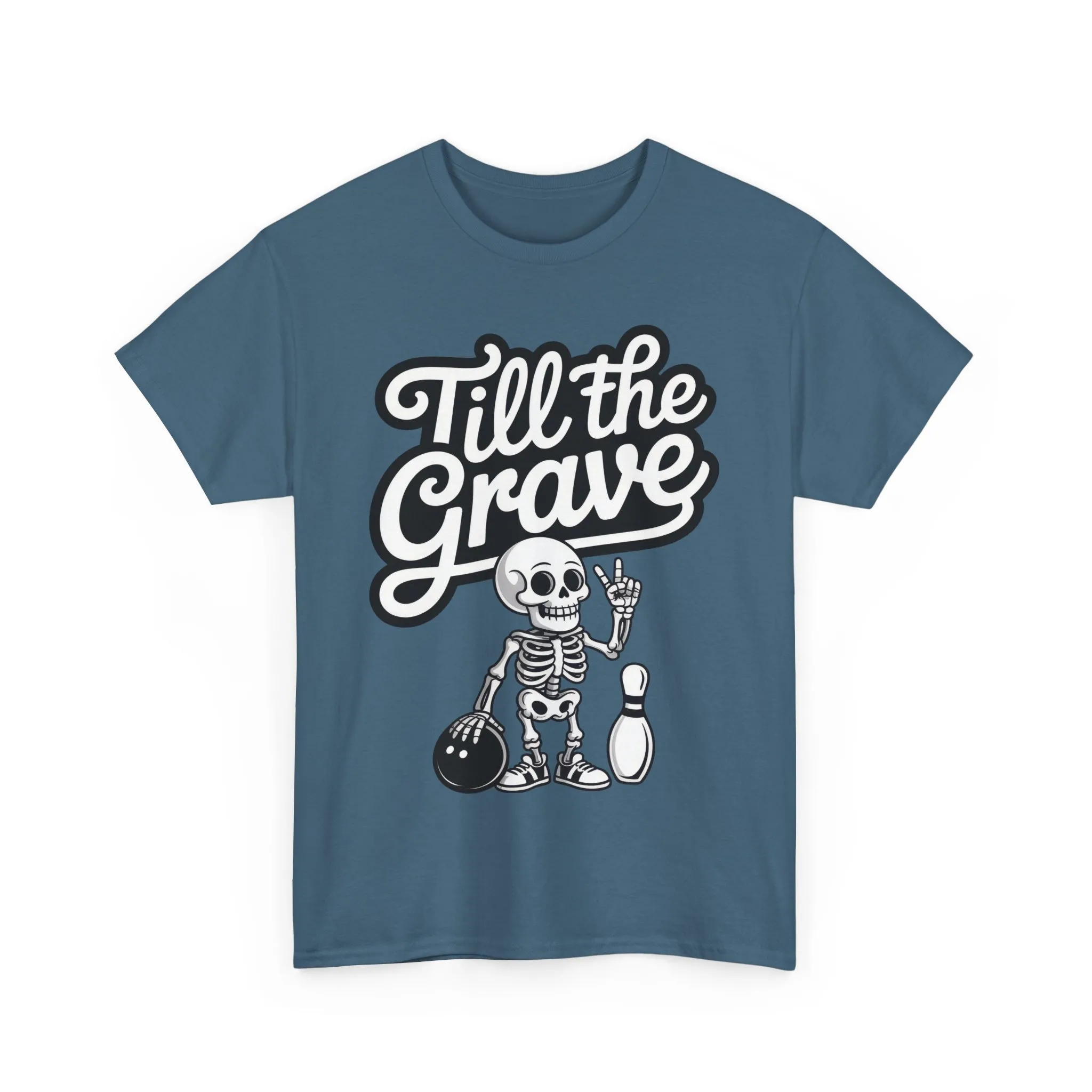 Skeleton Bowling Graphic Tee, Mens Heavy Cotton Tee, Funny Halloween Shirt, Gift for Bowlers, Retro Style Apparel, Casual Wear - Image 16