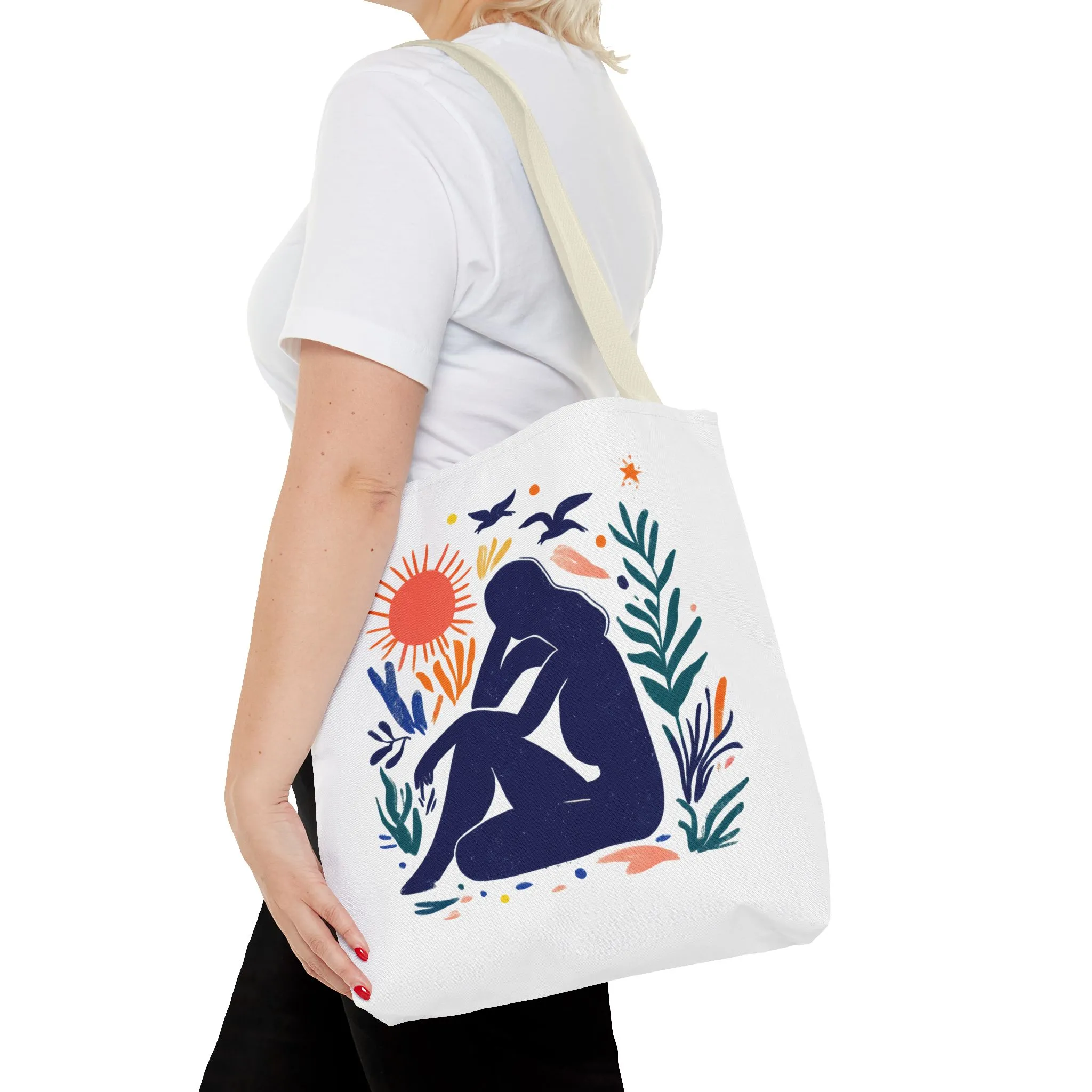 Boho Art Tote Bag, Versatile Eco-Friendly Carryall, Gift for Her, Summer Outing, Beach Bag, Reusable Shopping Tote - Image 44