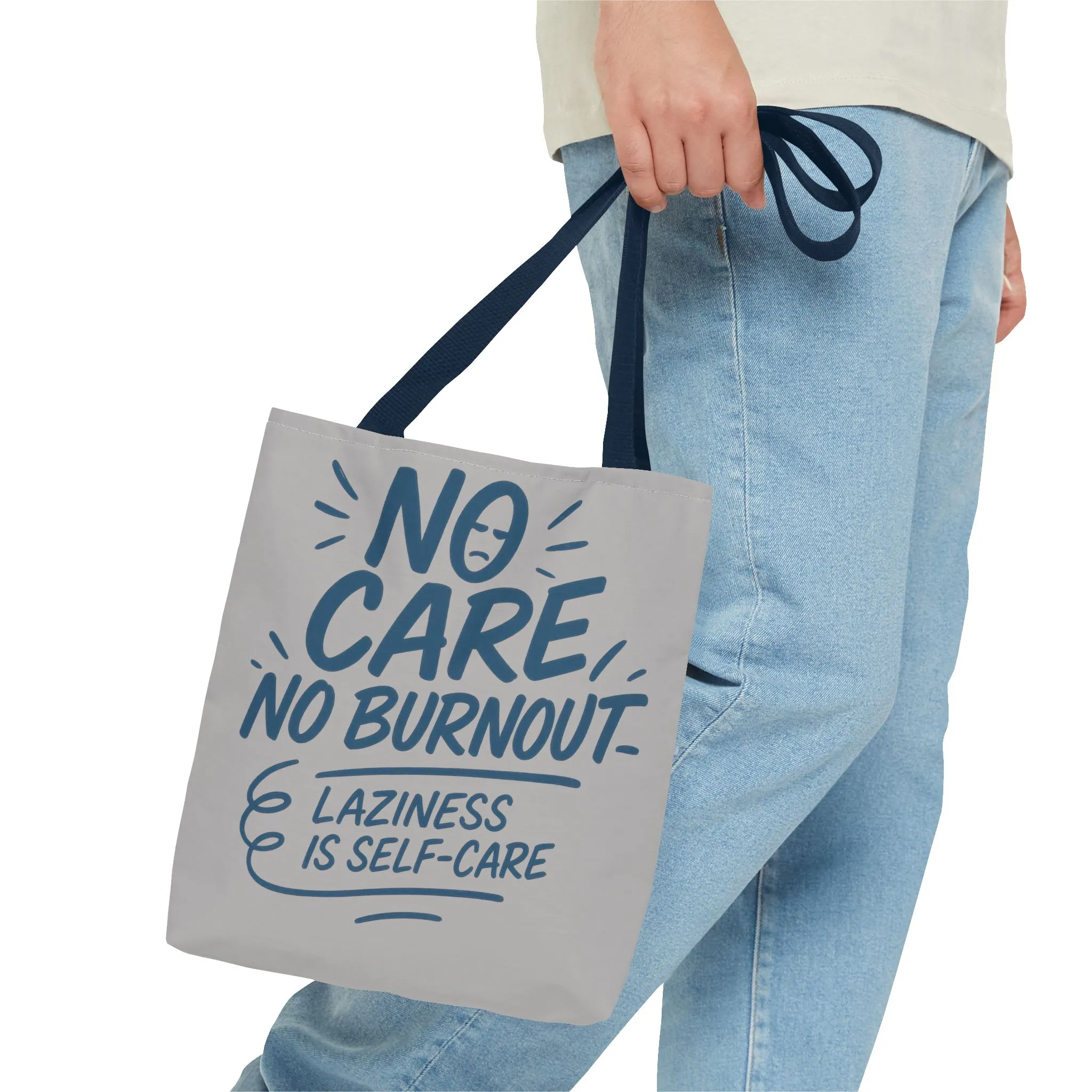 Laziness is Self-Care Funny Quote Bag, Oversized Reusable Canvas Shopping Tote, Sarcastic Self-Care Gift, Weekend Getaway, Everyday Use - Image 23