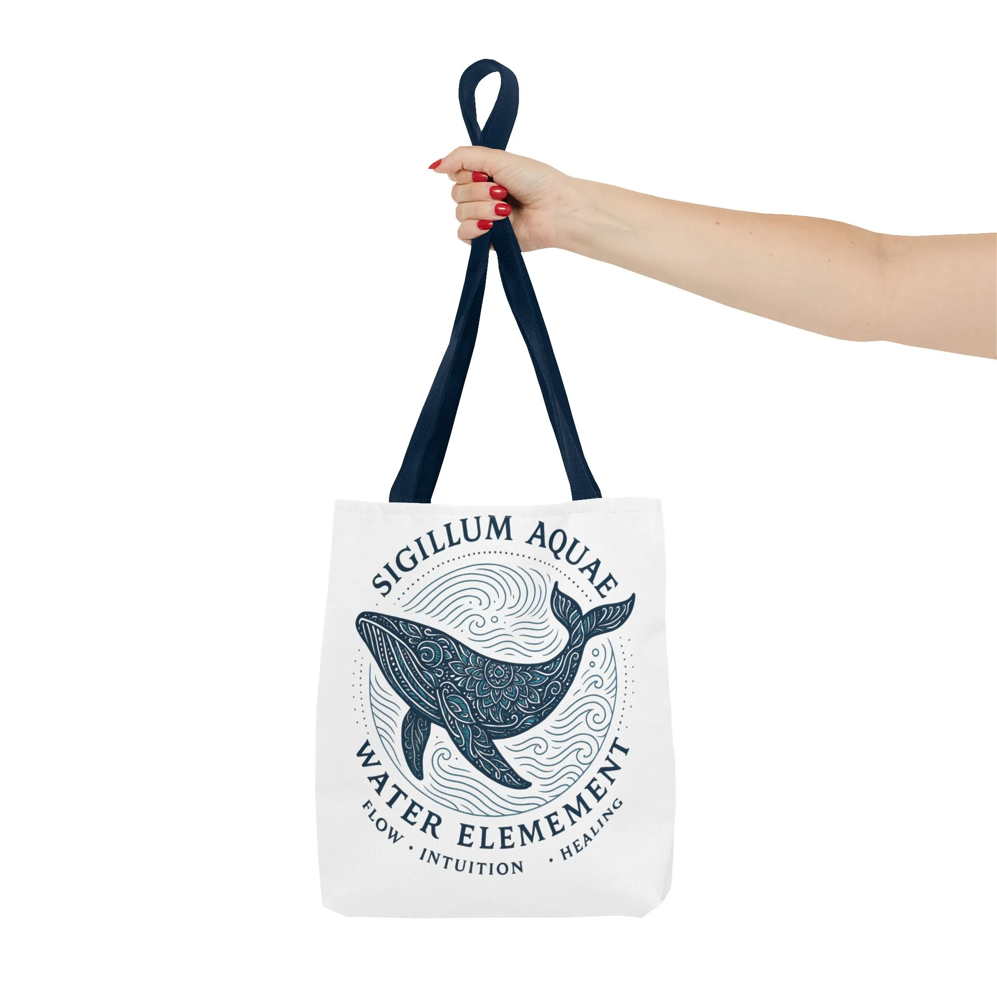 Whale Water Element Tote Bag: Spiritual Gift, Eco-Friendly, Beach Bag, Yoga Accessories, Meditation Essentials, Weekender Bag, Large Bag - Image 9