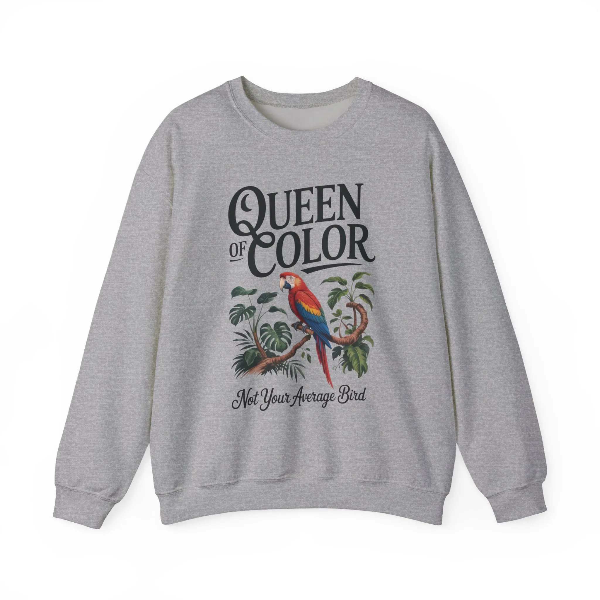 Vibrant Crewneck Womens Sweatshirt, Colorful Apparel, Bird Design, Cozy Layering, Gift for Nature Lovers, Fun Fashion - Image 7