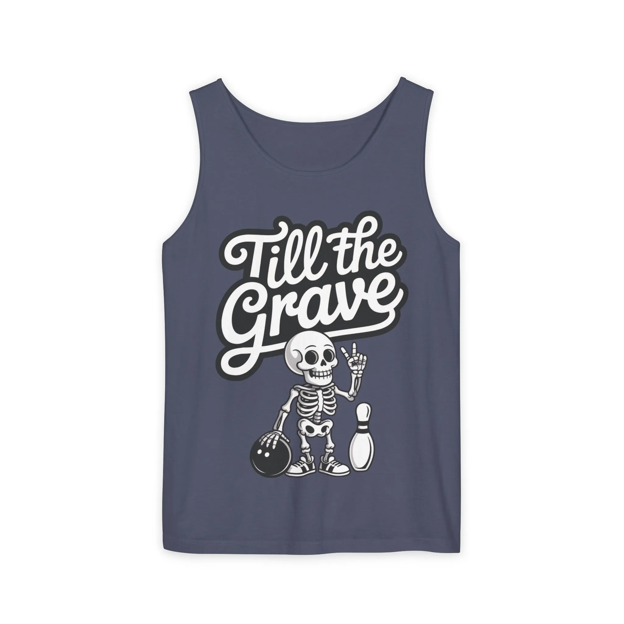 Funny Skeleton Bowling Tank Top, Halloween Apparel, Casual Summer Style, Cool Bowler Skull Workout Top, Strike Till the End - Image 17