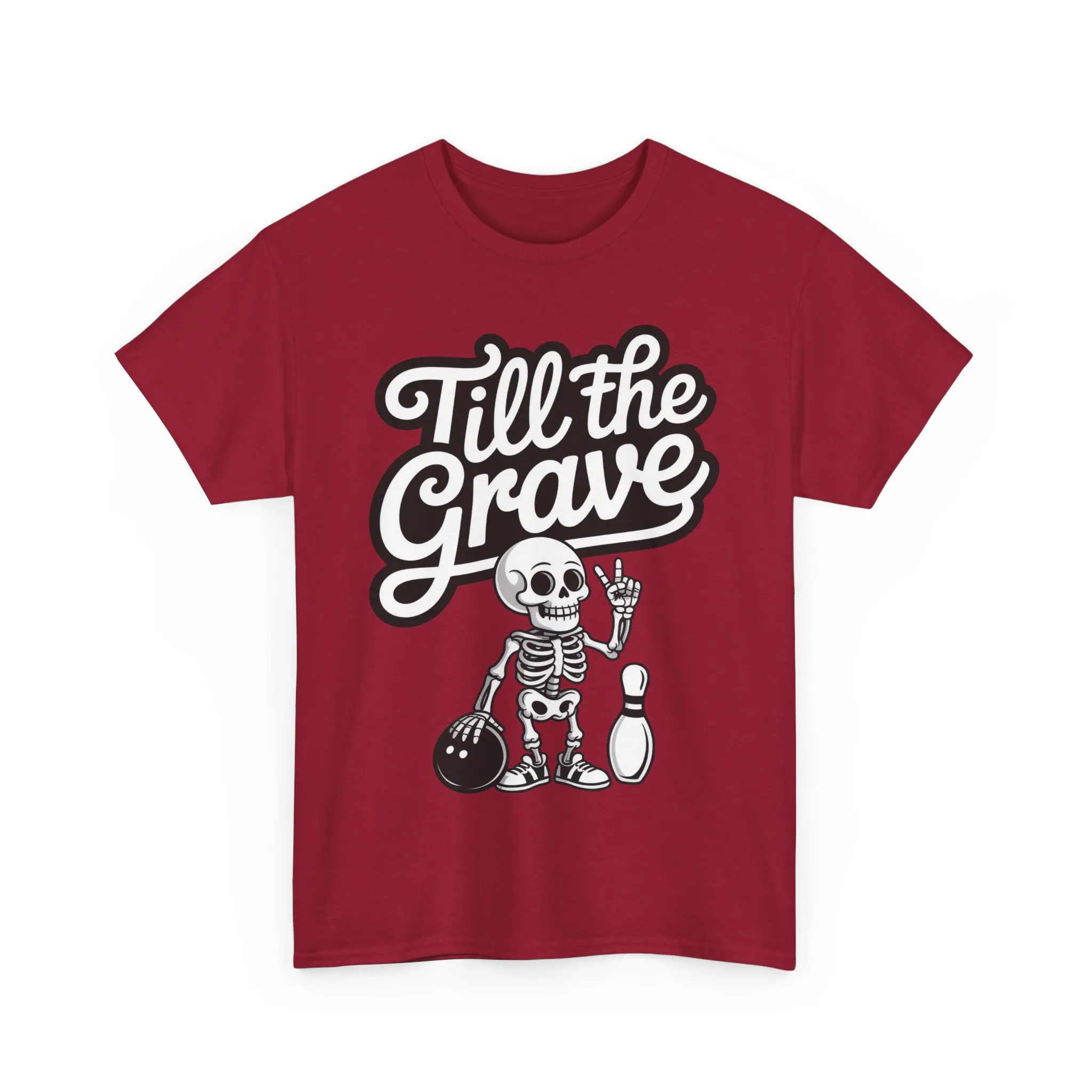 Skeleton Bowling Graphic Tee, Mens Heavy Cotton Tee, Funny Halloween Shirt, Gift for Bowlers, Retro Style Apparel, Casual Wear - Image 25