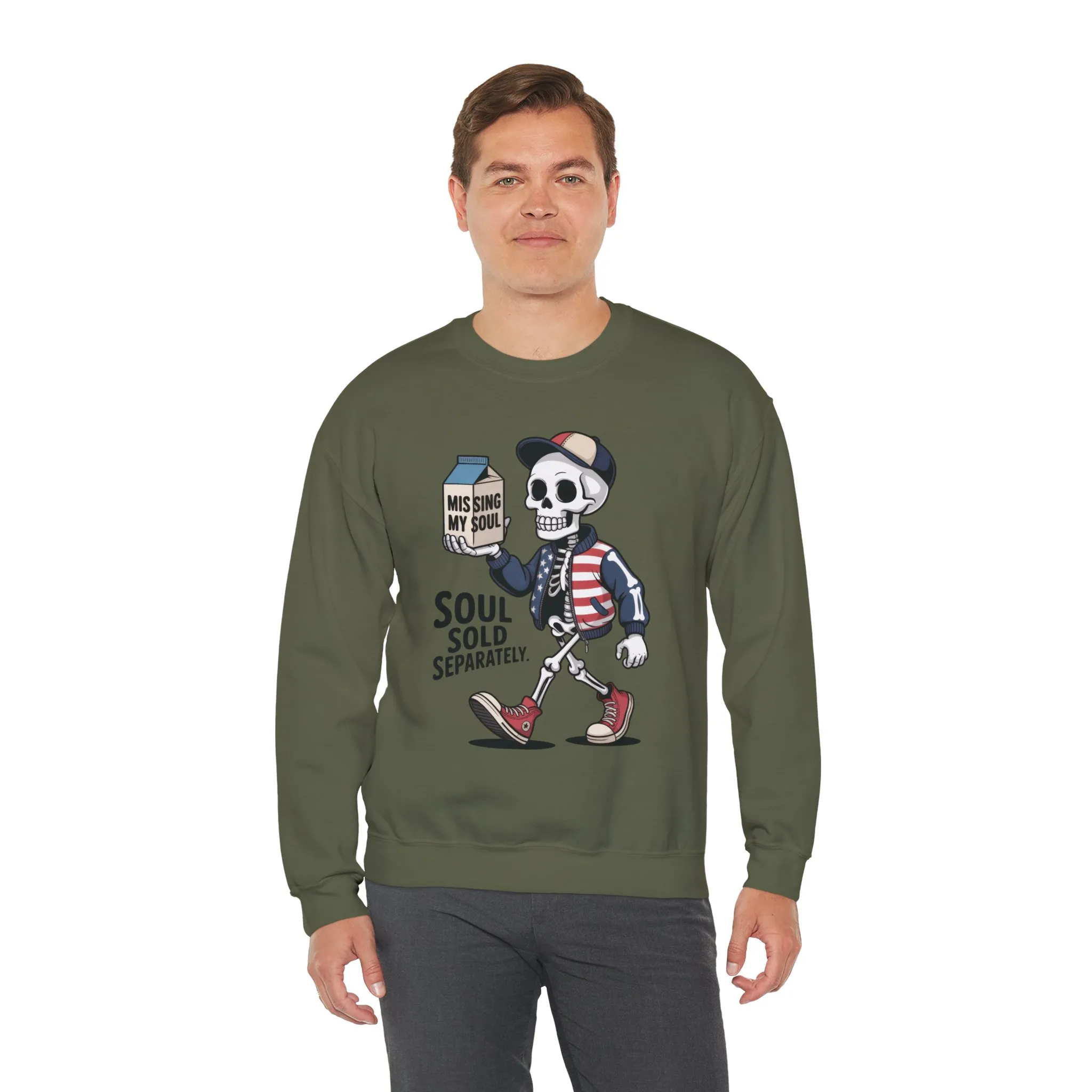 Skeleton Graphic Sweatshirt, Soul Sold Separately Pullover, Funny Gothic Streetwear, Missing My Soul Skull Hoodie Alternative - Image 12