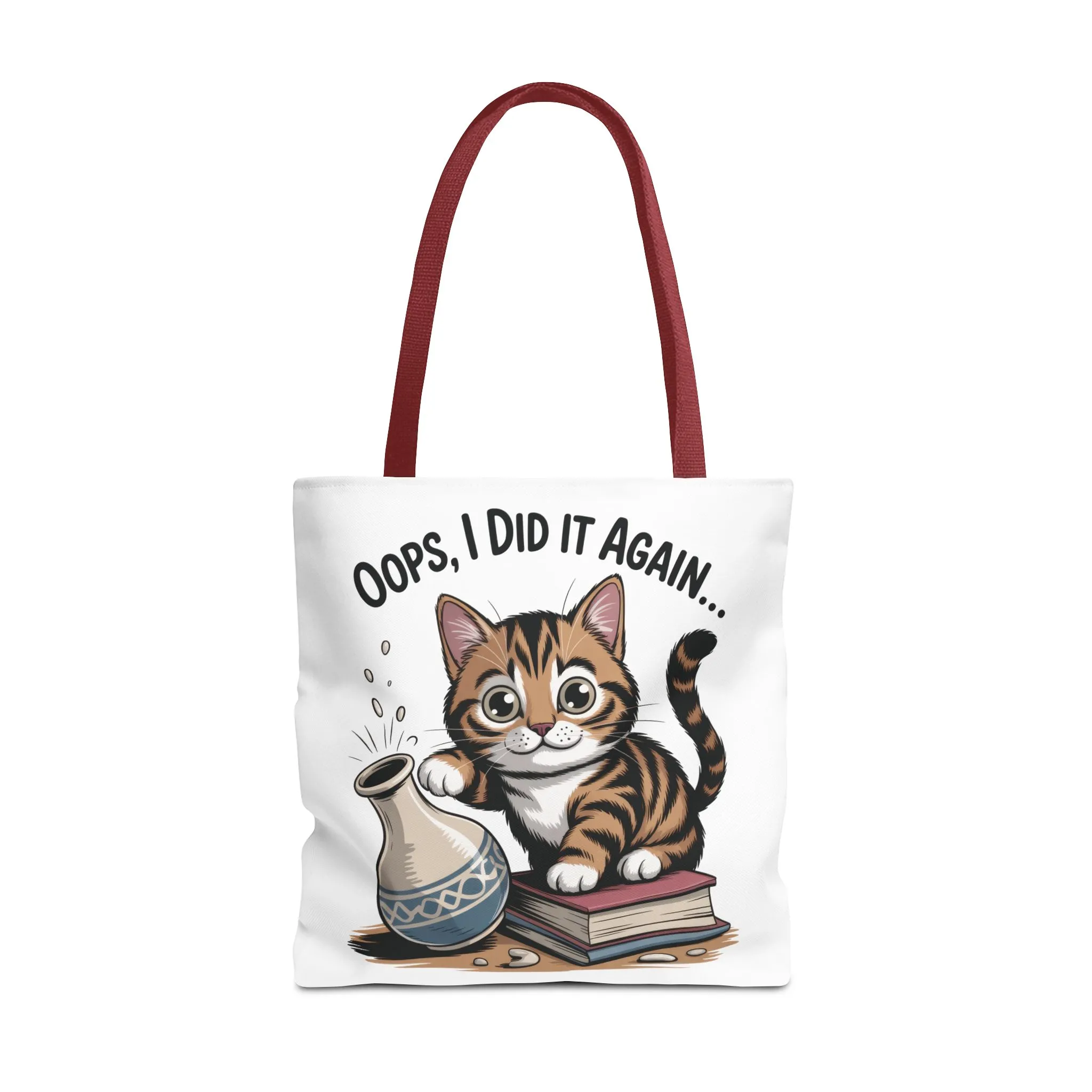Cat-Themed Tote Bag, "Oops, I Did It Again", Perfect Gift for Cat Lovers, Pet Owners, Birthday, or Everyday Use, Large Tote Bag, beach bag - Image 16
