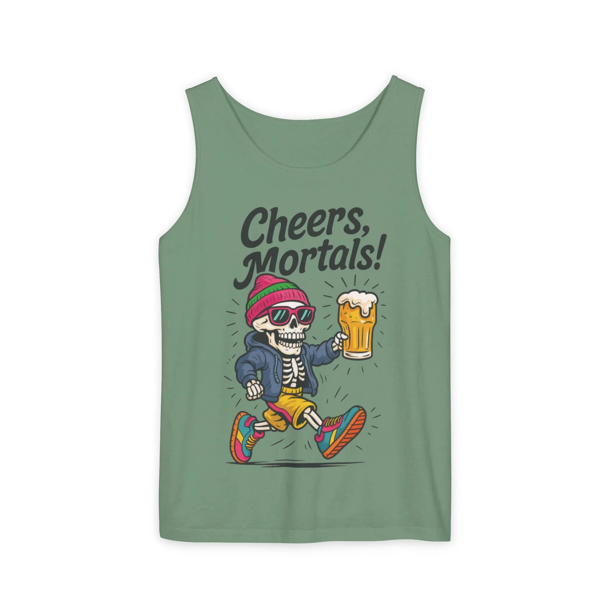 Cheers Mortals! Mens Tank Top, Funny Skeleton Beer Graphic Tee, Drinking Humor Shirt, Party Gift for Him, Halloween Tank, Beer Lovers Gift - Image 34
