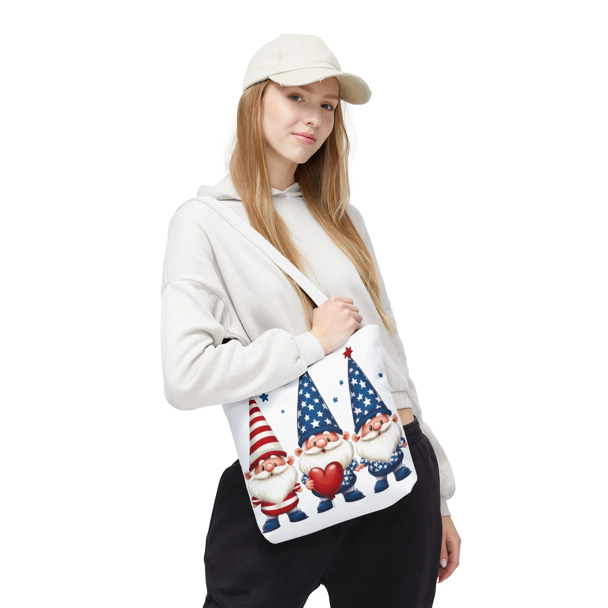 Patriotic Gnome Tote Bag, Stars and Stripes Reusable Grocery Bag, Cute Gnome Summer Bag, Holiday Gift Tote, Eco-Friendly Shopping Bag - Image 20